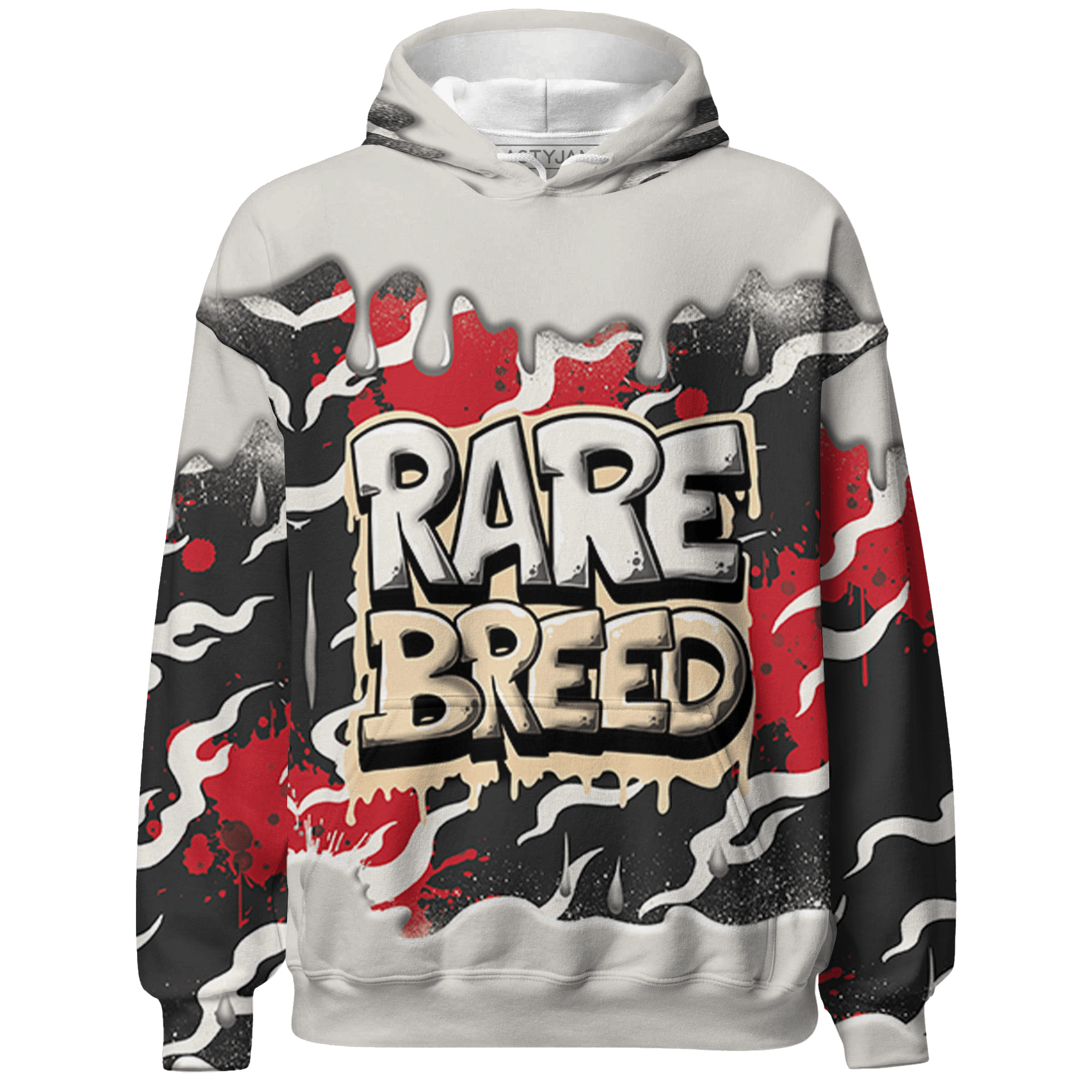 Jumman Jack University Red Hoodie Match Rare Breed 3D All-Over Print Drippin - NastyJamz