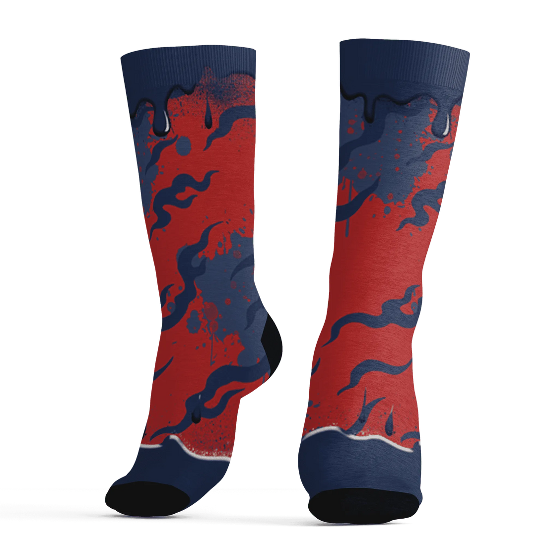 VaporMax-Air-Plus-Midnight-Navy-Gold-Black-Socks-Match-Rare-Breed-3D-Drippin