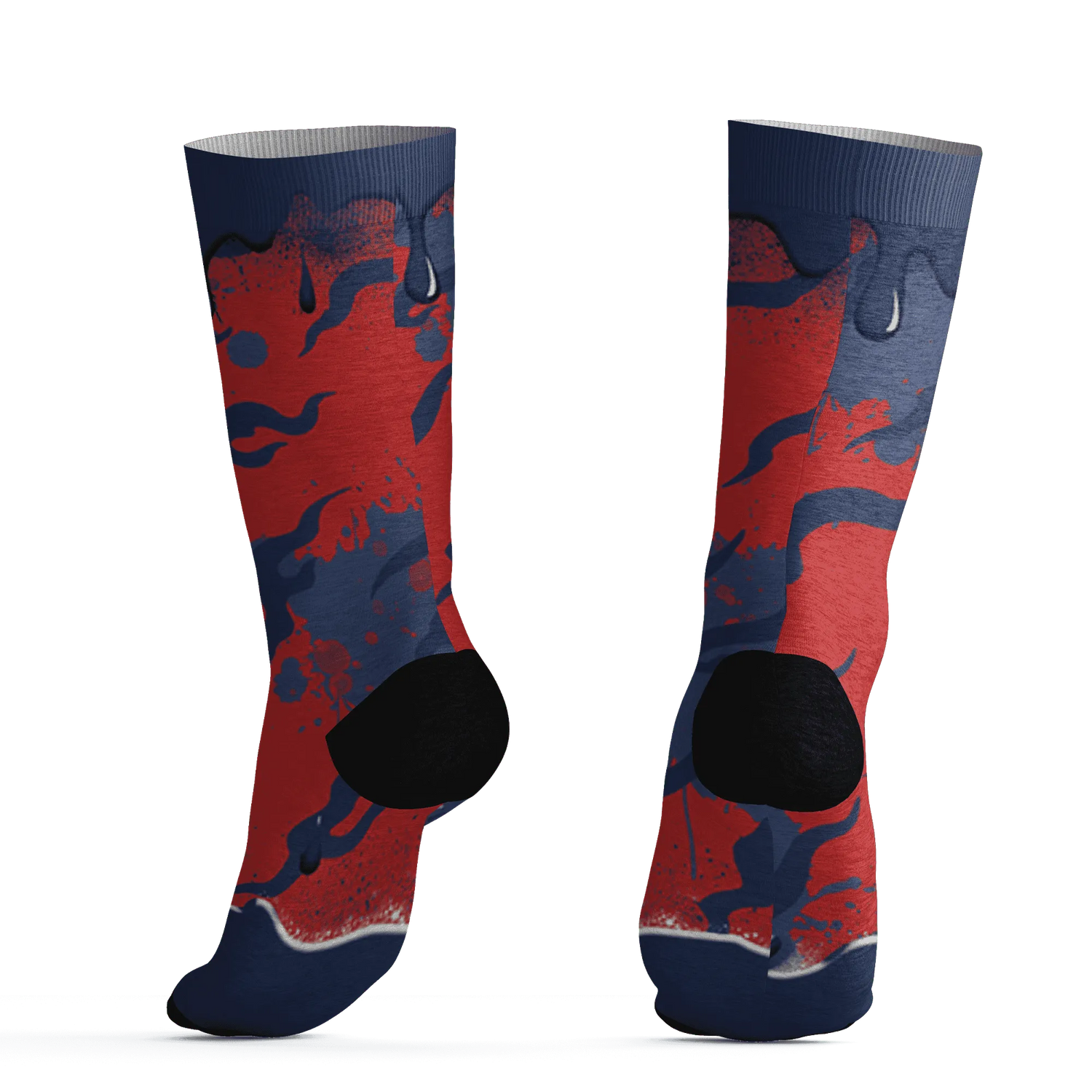 VaporMax-Air-Plus-Midnight-Navy-Gold-Black-Socks-Match-Rare-Breed-3D-Drippin