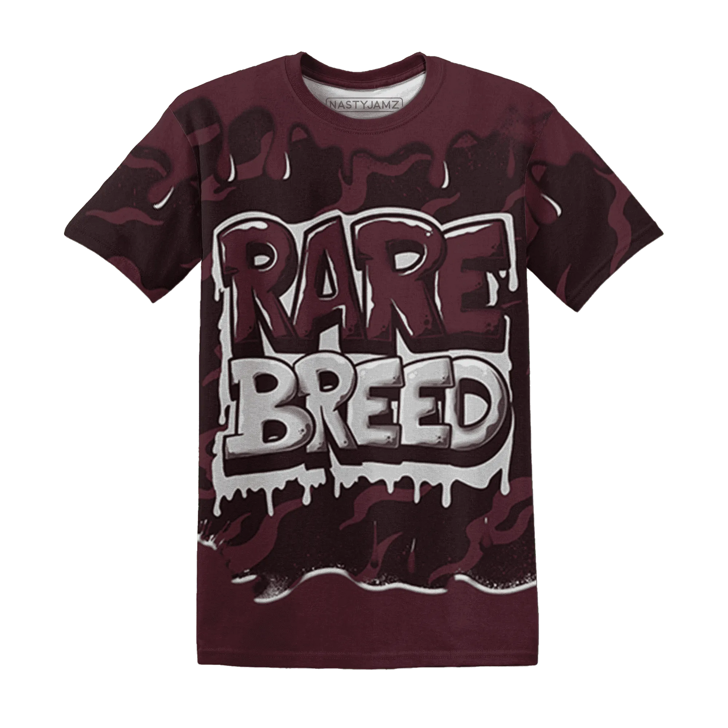 VaporMax-Night-Maron-Burgundy-T-Shirt-Match-Rare-Breed-3D-Drippin