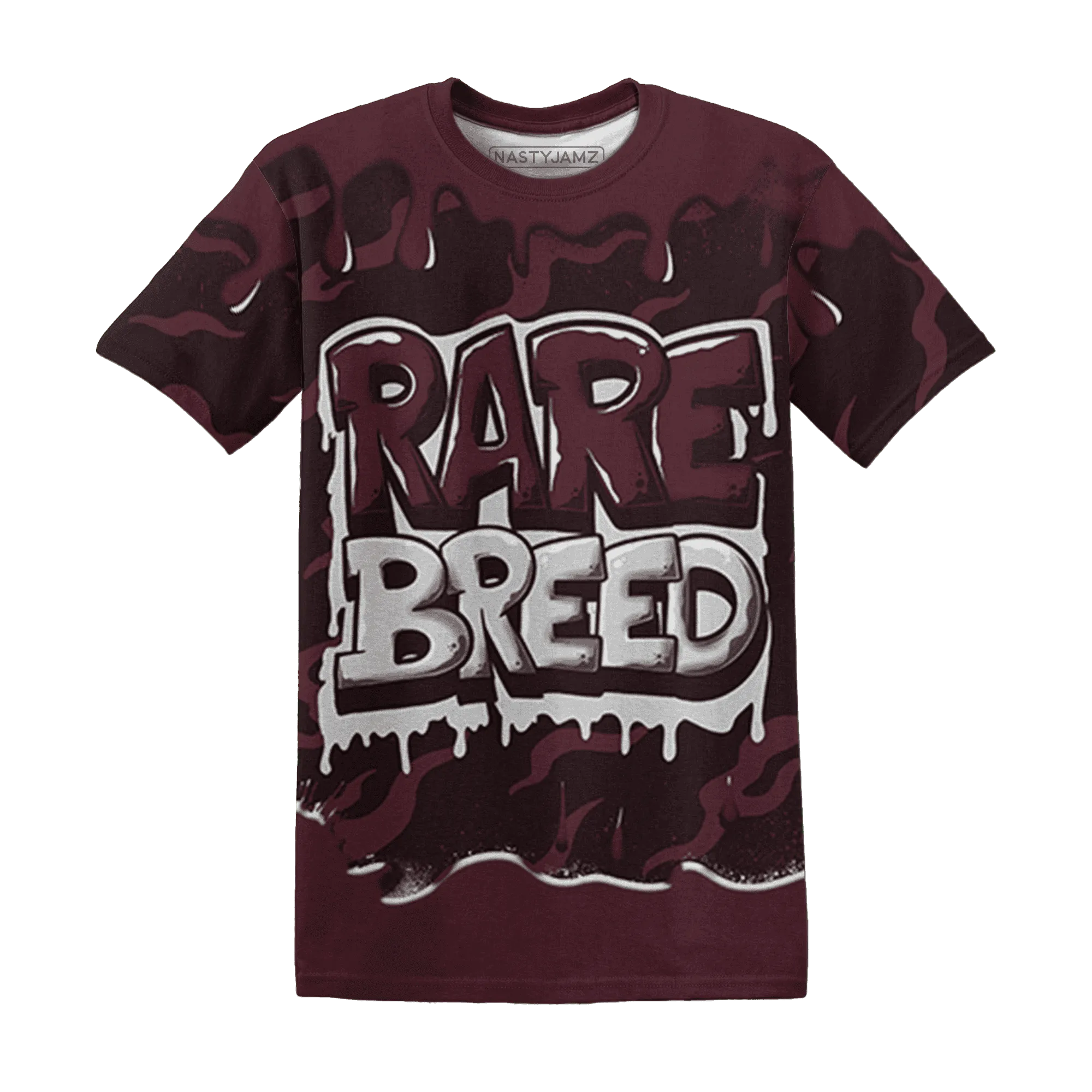 VaporMax-Night-Maron-Burgundy-T-Shirt-Match-Rare-Breed-3D-Drippin