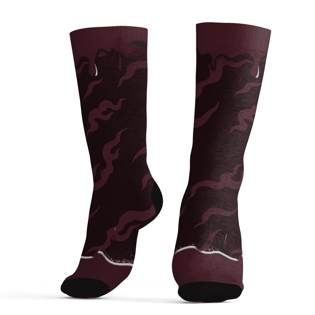 VaporMax-Night-Maron-Burgundy-Socks-Match-Rare-Breed-3D-Drippin
