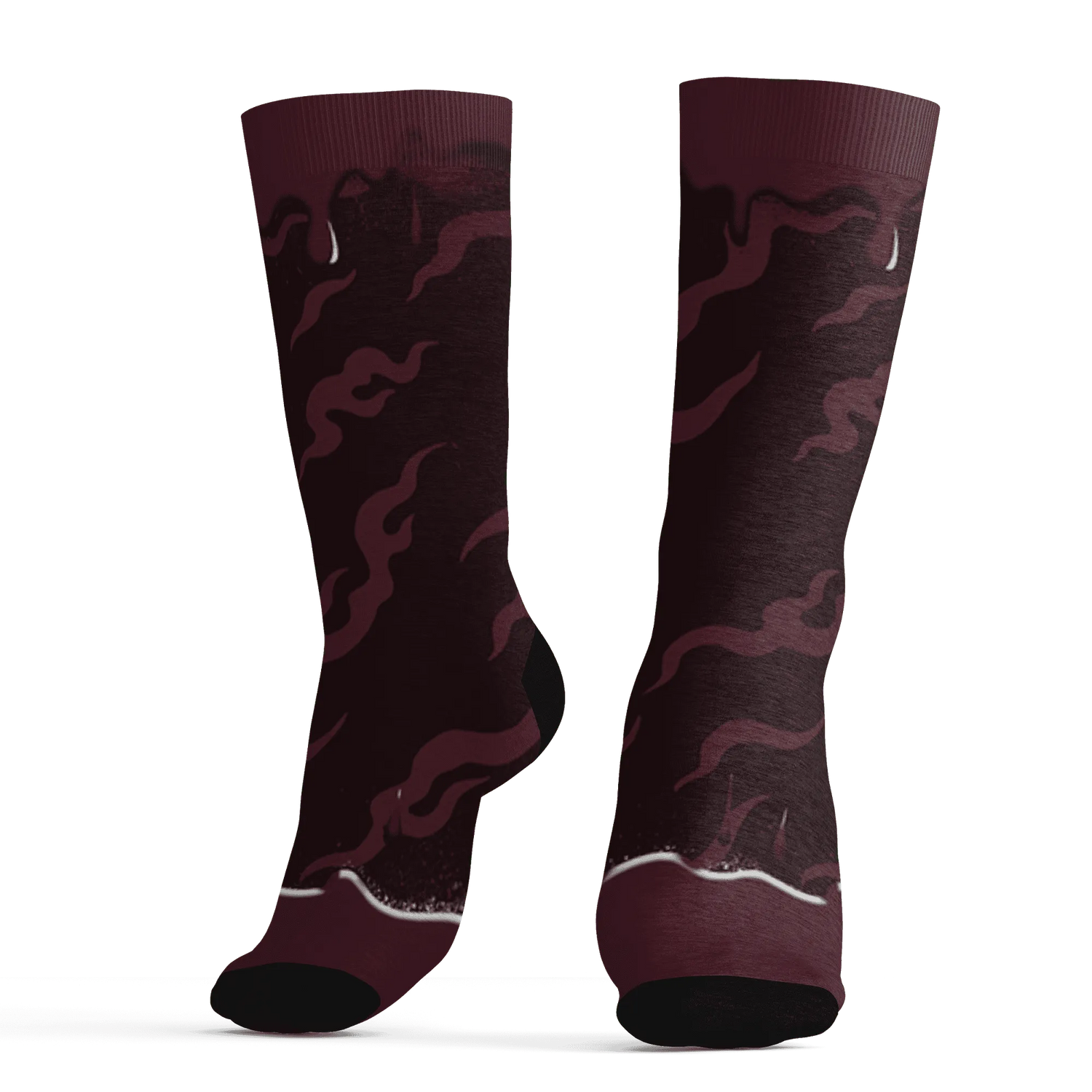 VaporMax-Night-Maron-Burgundy-Socks-Match-Rare-Breed-3D-Drippin