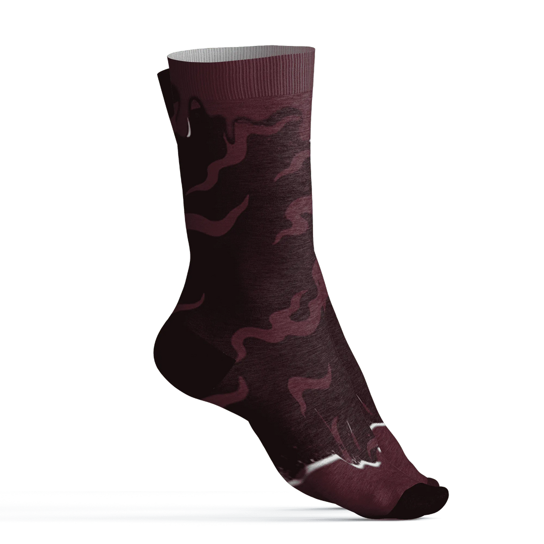 VaporMax-Night-Maron-Burgundy-Socks-Match-Rare-Breed-3D-Drippin