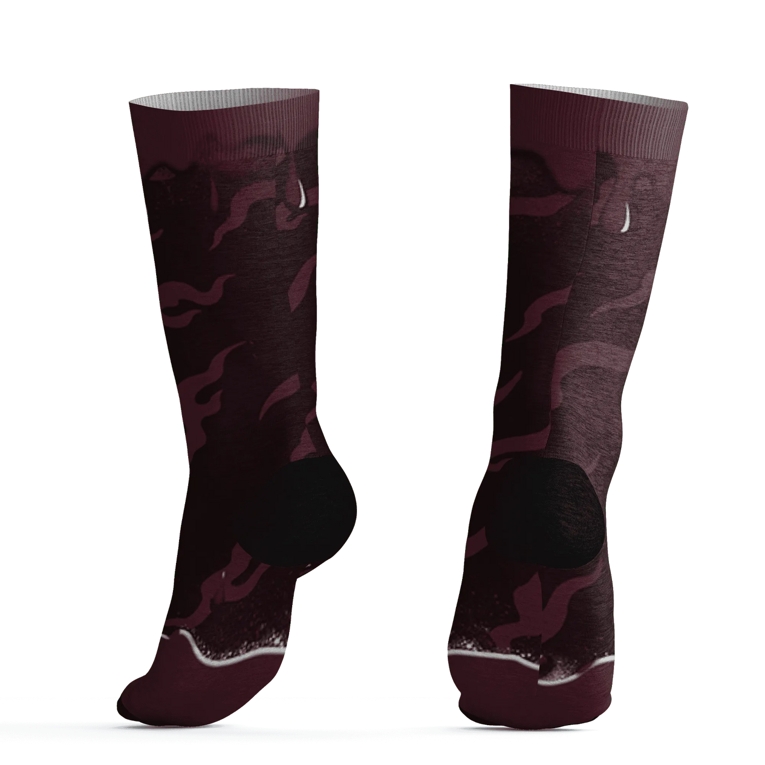 VaporMax-Night-Maron-Burgundy-Socks-Match-Rare-Breed-3D-Drippin