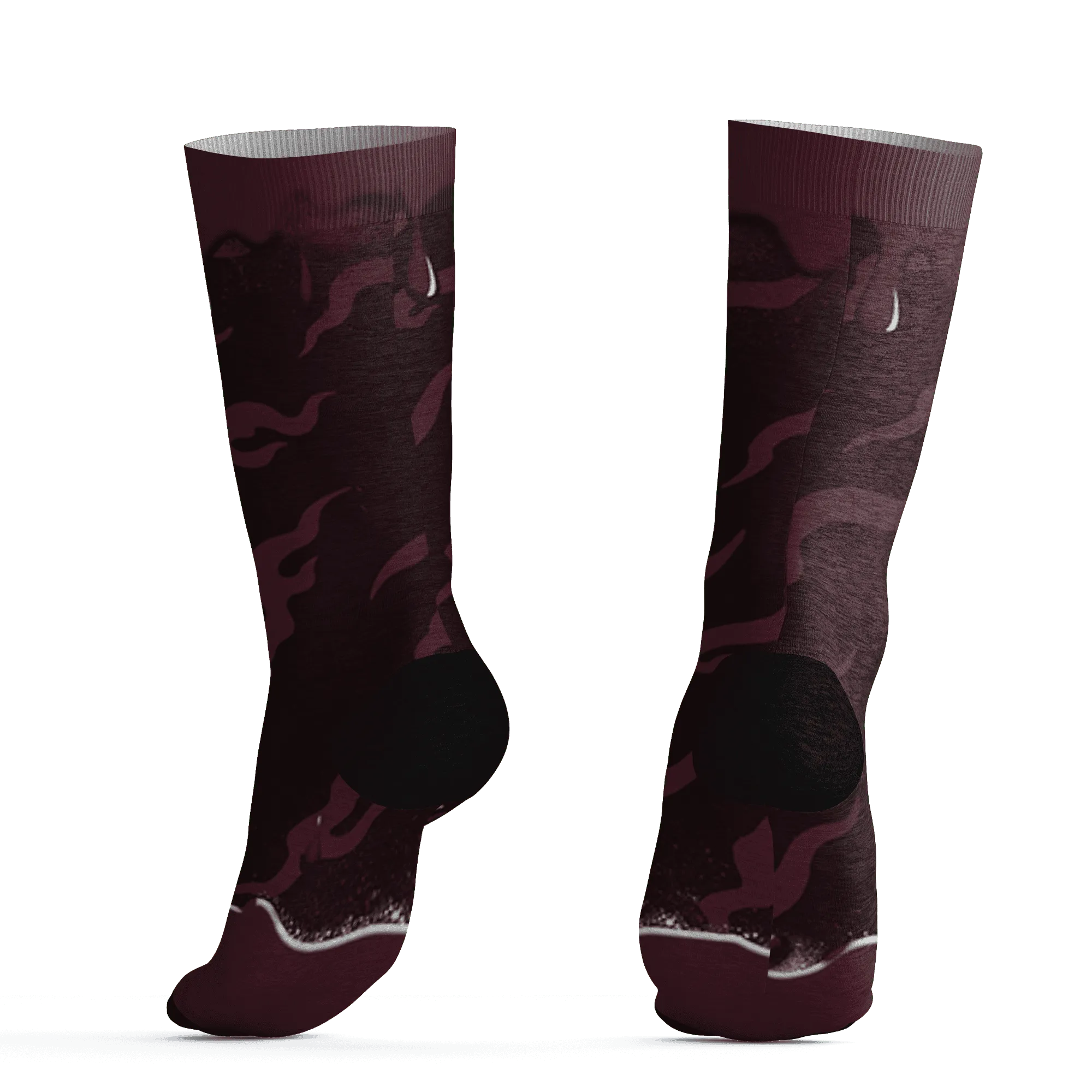 VaporMax-Night-Maron-Burgundy-Socks-Match-Rare-Breed-3D-Drippin