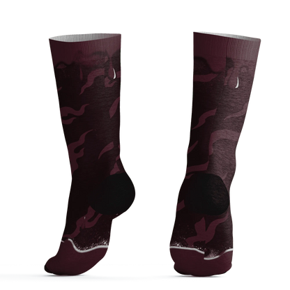 VaporMax-Night-Maron-Burgundy-Socks-Match-Rare-Breed-3D-Drippin