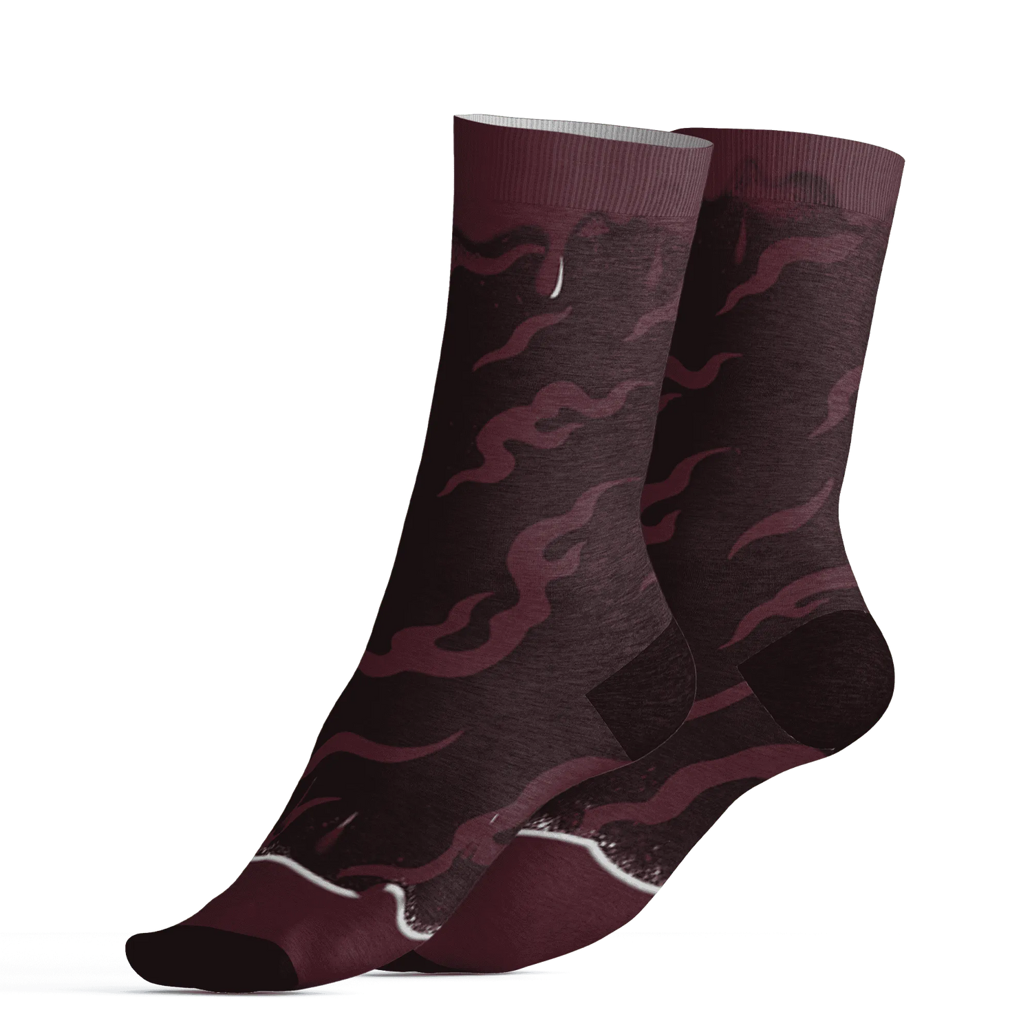 VaporMax-Night-Maron-Burgundy-Socks-Match-Rare-Breed-3D-Drippin