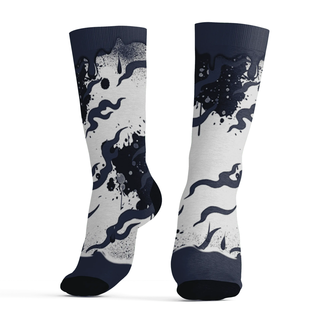 VaporMax-Plus-Midnight-Navy-White-Metallic-Silver-NastyJamz-Socks-Match-Rare-Breed-3D-Drippin