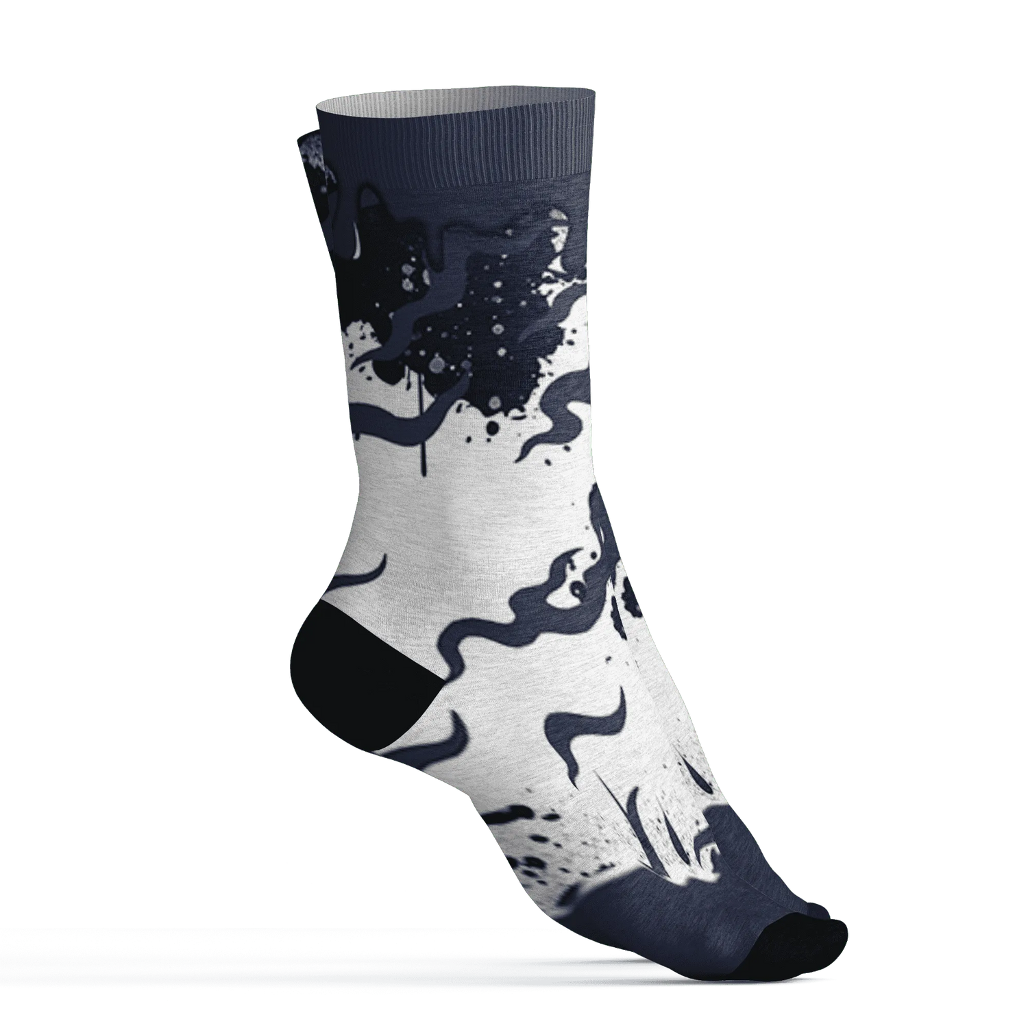 VaporMax-Plus-Midnight-Navy-White-Metallic-Silver-NastyJamz-Socks-Match-Rare-Breed-3D-Drippin