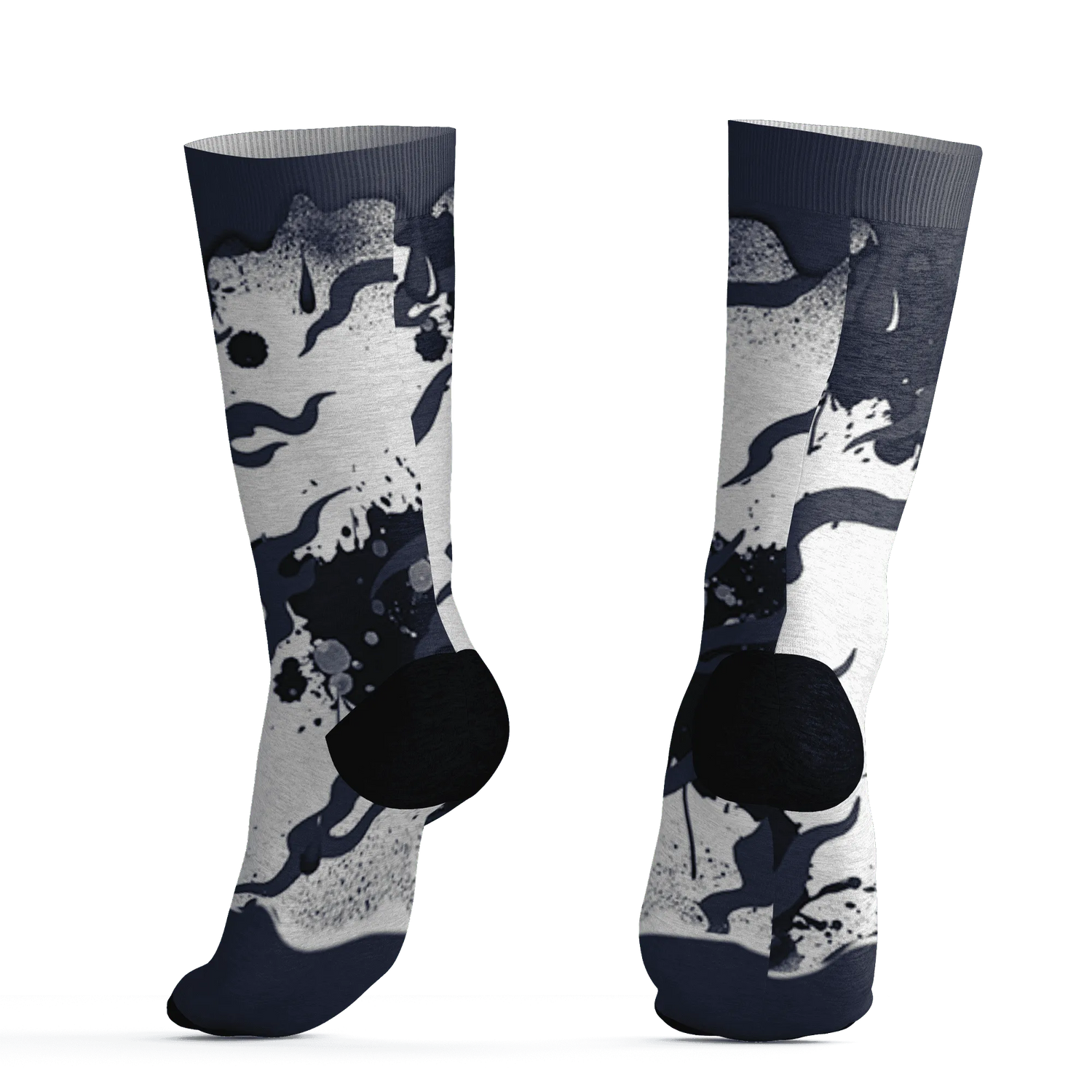 VaporMax-Plus-Midnight-Navy-White-Metallic-Silver-NastyJamz-Socks-Match-Rare-Breed-3D-Drippin
