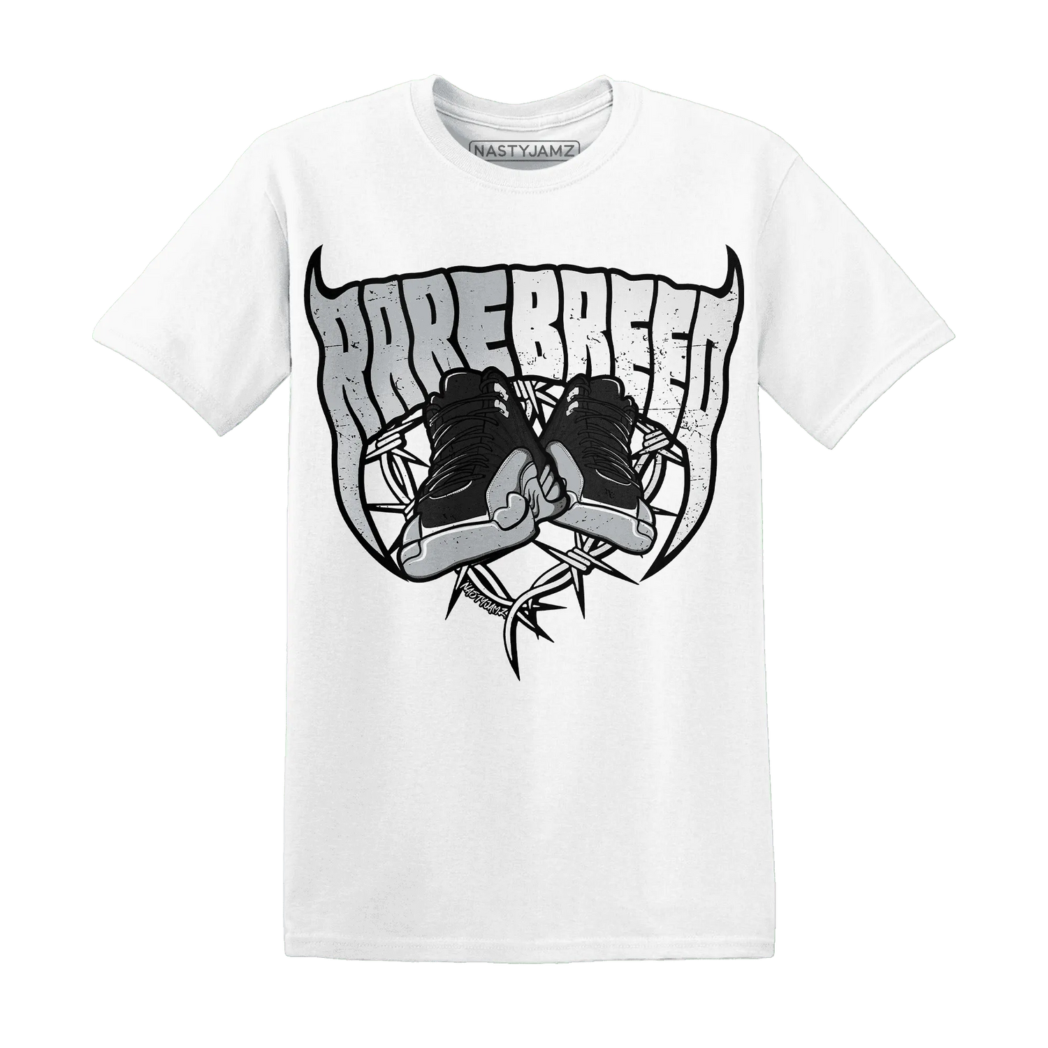 NastyJamz-Wolf-Grey-12s-T-Shirt-Match-Rare-Breed-Sneaker