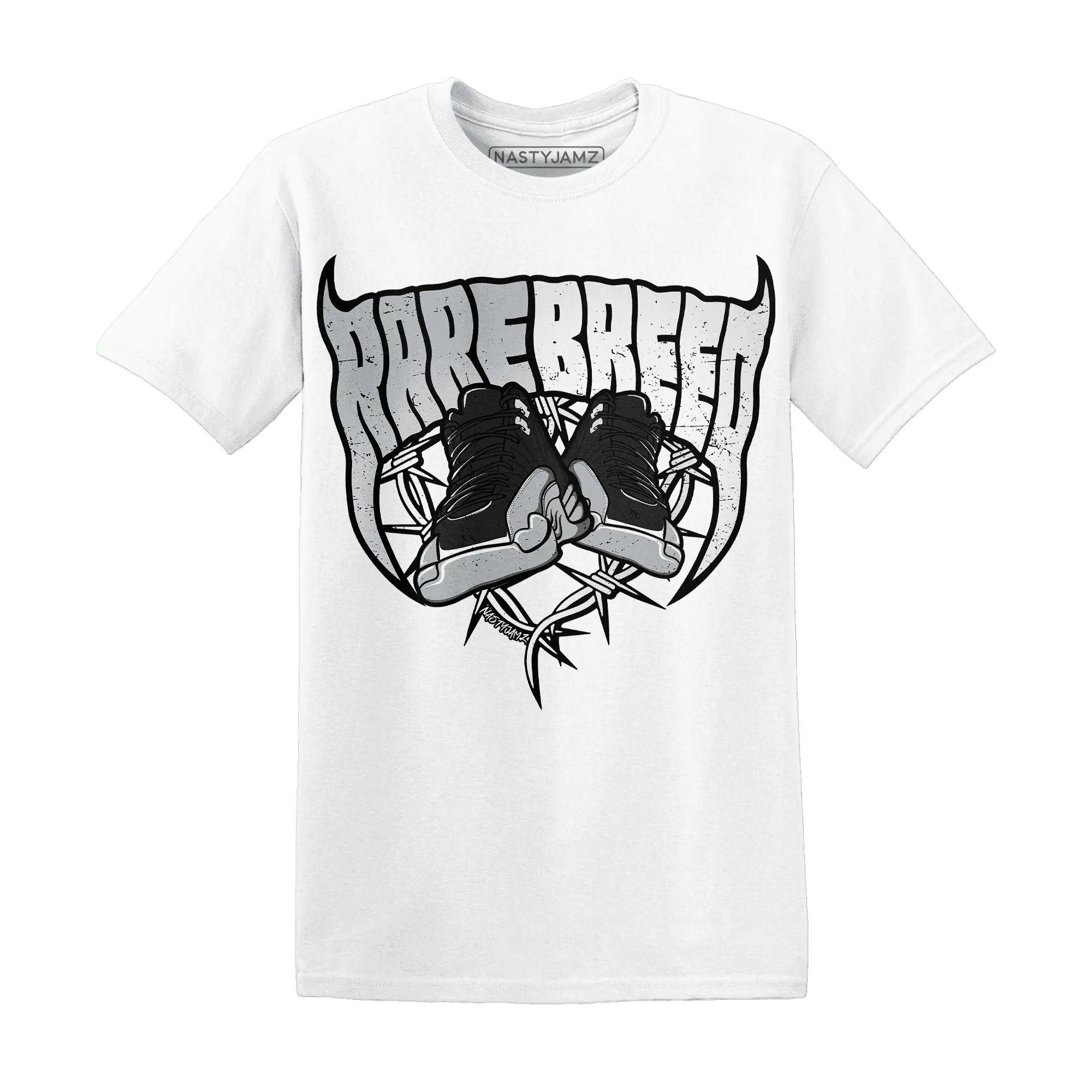 NastyJamz-Wolf-Grey-12s-T-Shirt-Match-Rare-Breed-Sneaker
