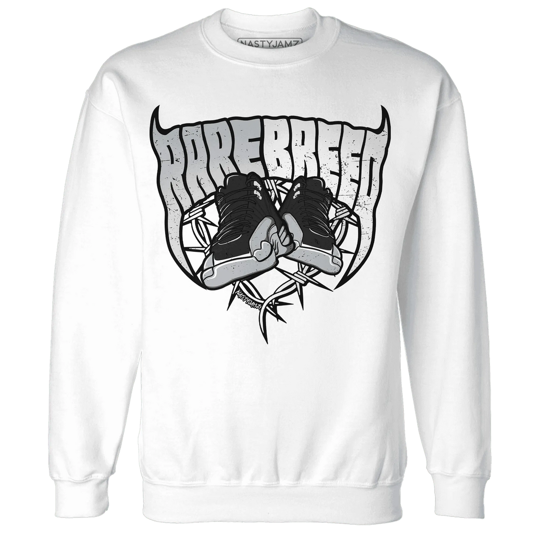 NastyJamz-Wolf-Grey-12s-Sweatshirt-Match-Rare-Breed-Sneaker
