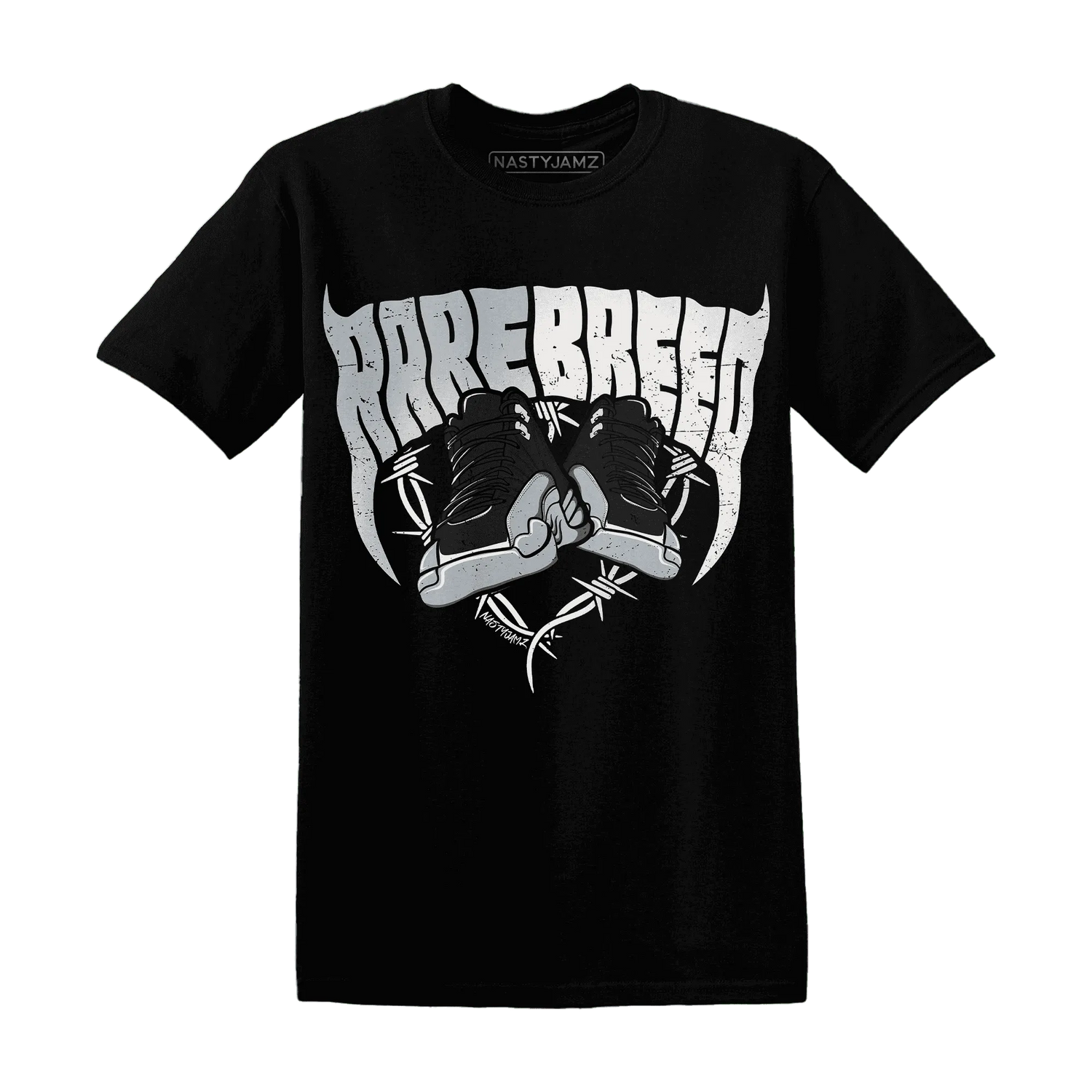 NastyJamz-Wolf-Grey-12s-T-Shirt-Match-Rare-Breed-Sneaker