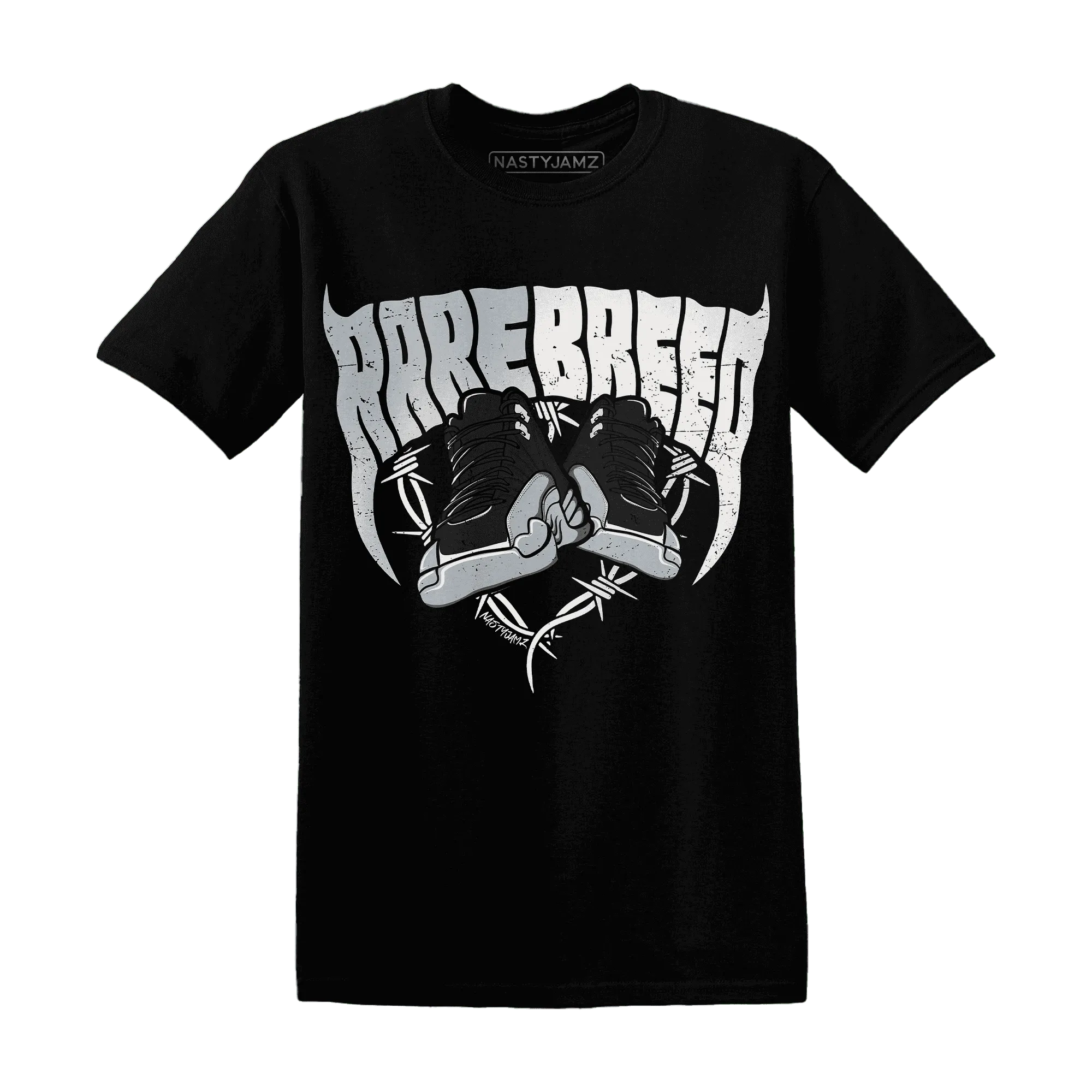 NastyJamz-Wolf-Grey-12s-T-Shirt-Match-Rare-Breed-Sneaker