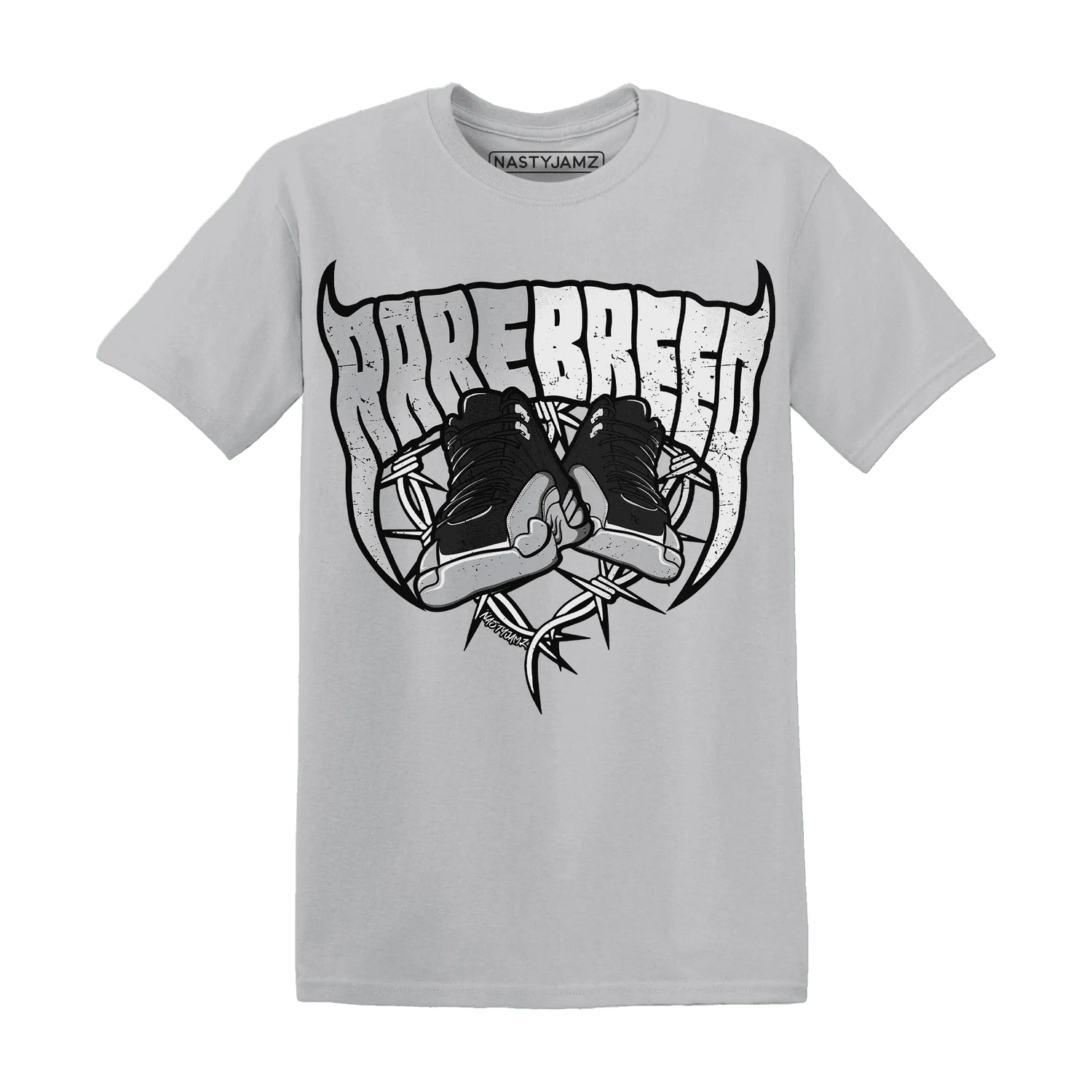 NastyJamz-Wolf-Grey-12s-T-Shirt-Match-Rare-Breed-Sneaker