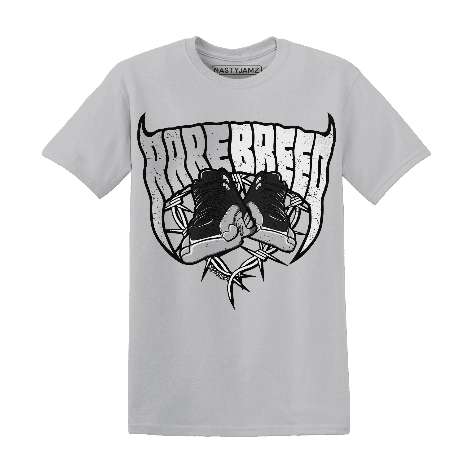 NastyJamz-Wolf-Grey-12s-T-Shirt-Match-Rare-Breed-Sneaker