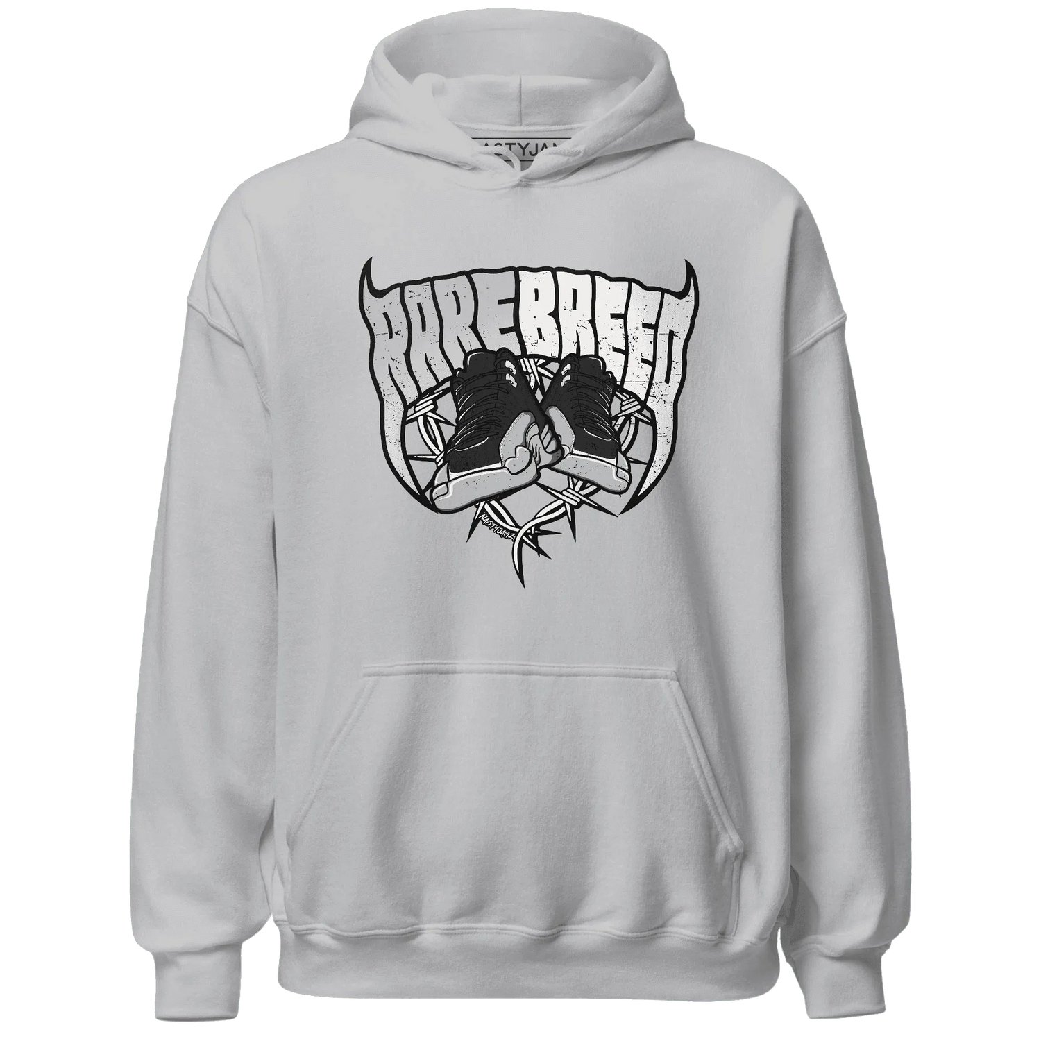 NastyJamz-Wolf-Grey-12s-Hoodie-Match-Rare-Breed-Sneaker