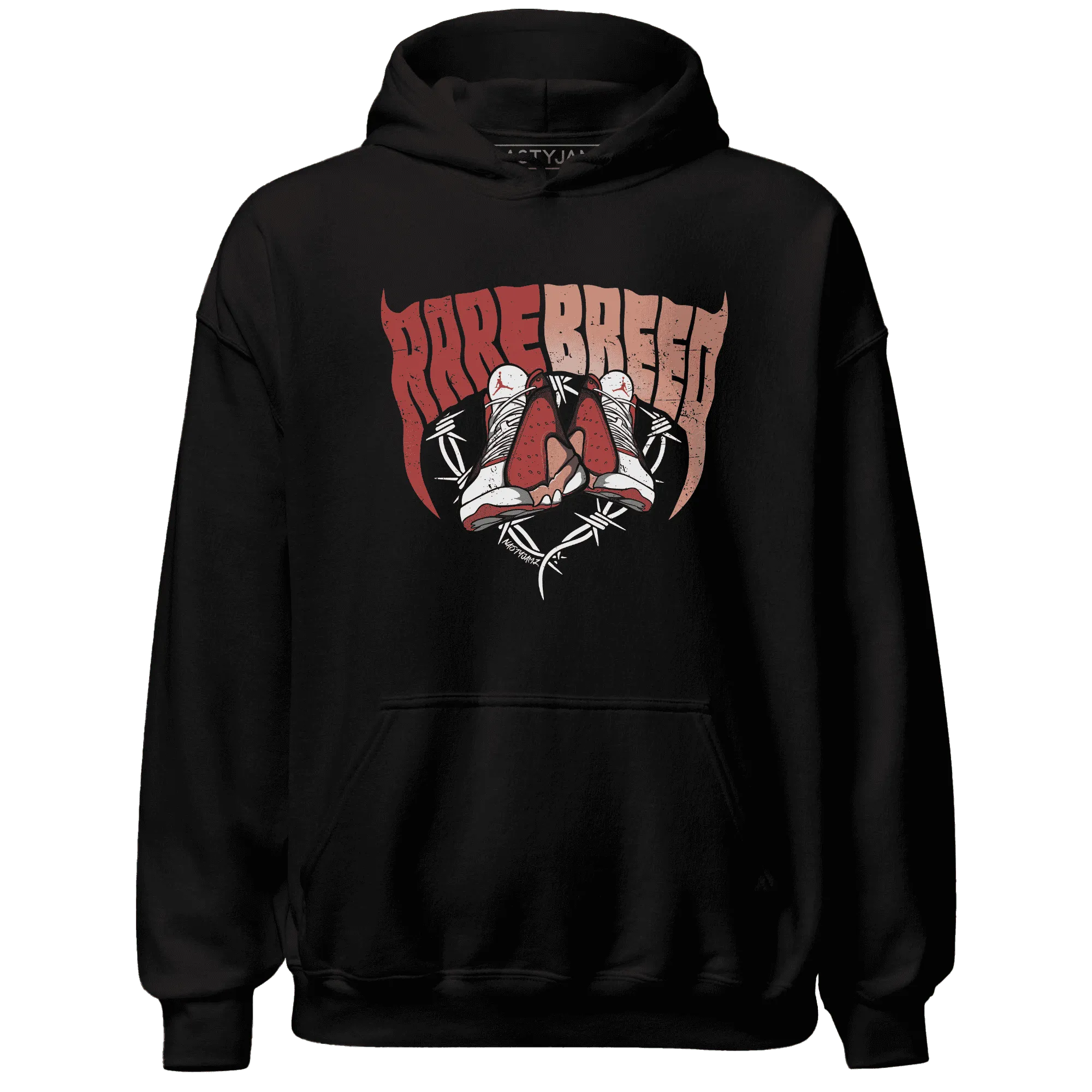 Dune-Red-13s-Hoodie-Match-Rare-Breed-Sneaker