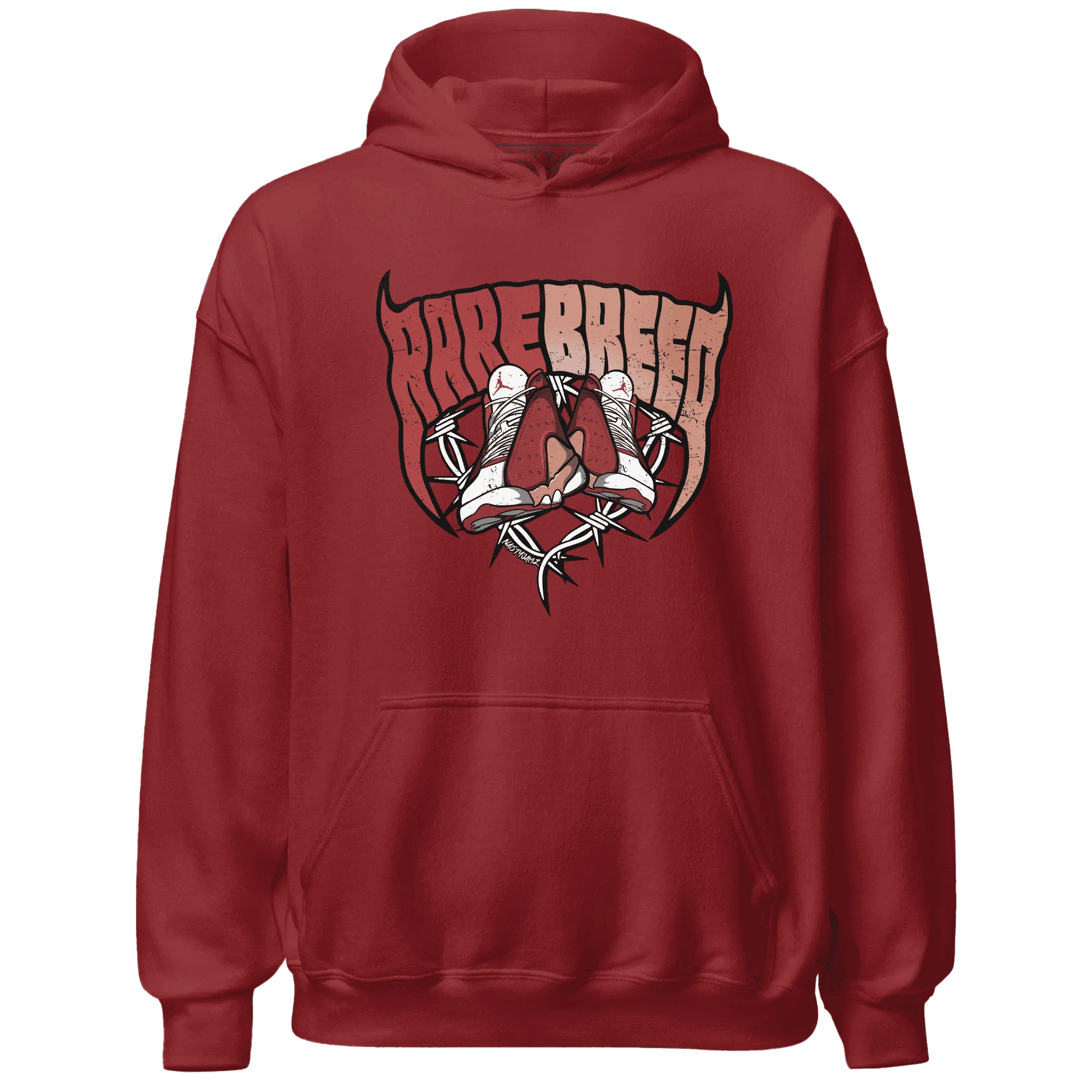Dune-Red-13s-Hoodie-Match-Rare-Breed-Sneaker