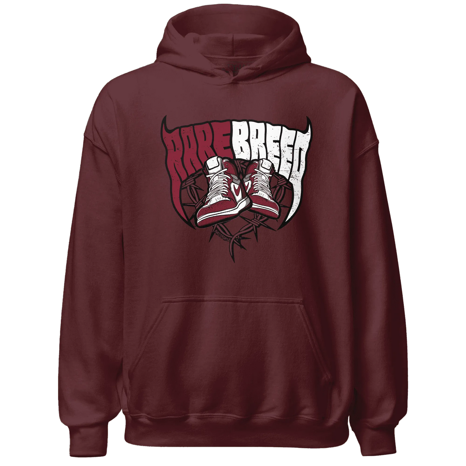 High-White-Team-Red-1s-Hoodie-Match-Rare-Breed-Sneaker