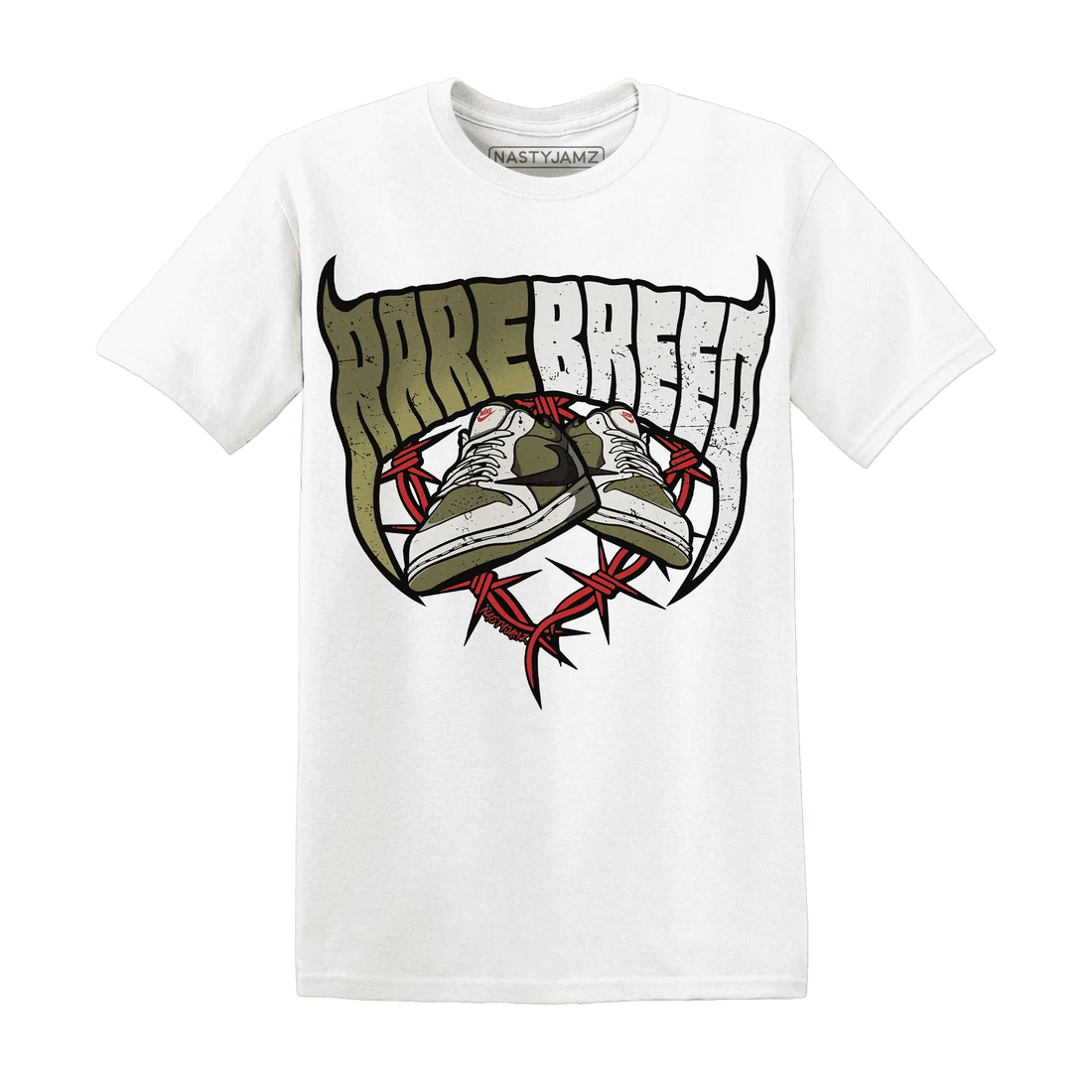 NastyJamz-Medium-Olive-1s-T-Shirt-Match-Rare-Breed-Sneaker