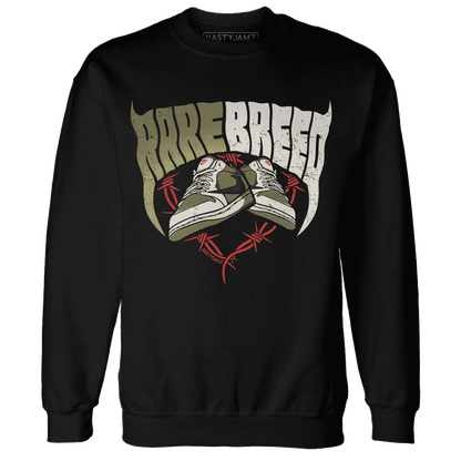 NastyJamz-Medium-Olive-1s-Sweatshirt-Match-Rare-Breed-Sneaker