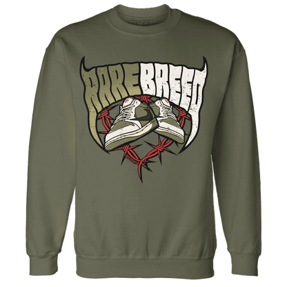 NastyJamz-Medium-Olive-1s-Sweatshirt-Match-Rare-Breed-Sneaker