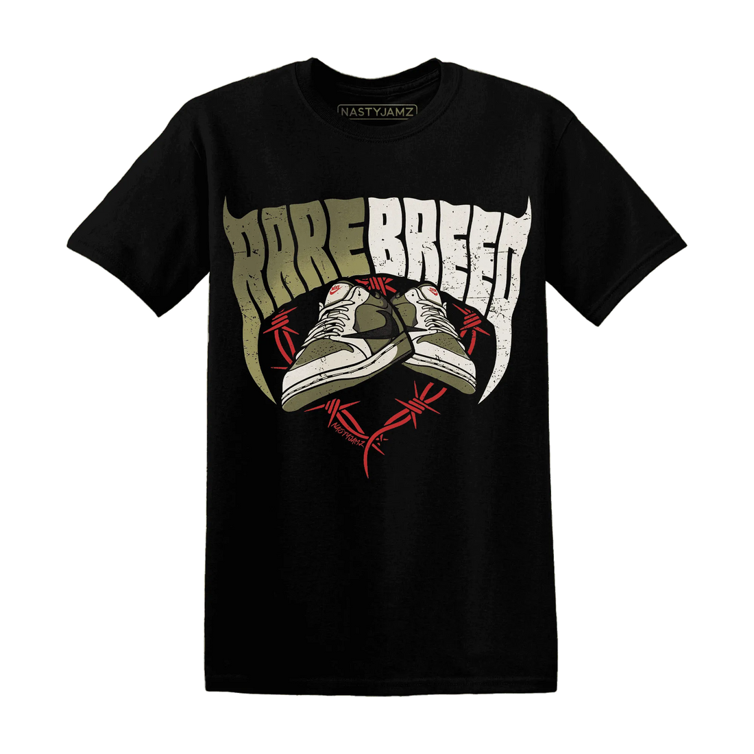 NastyJamz-Medium-Olive-1s-T-Shirt-Match-Rare-Breed-Sneaker