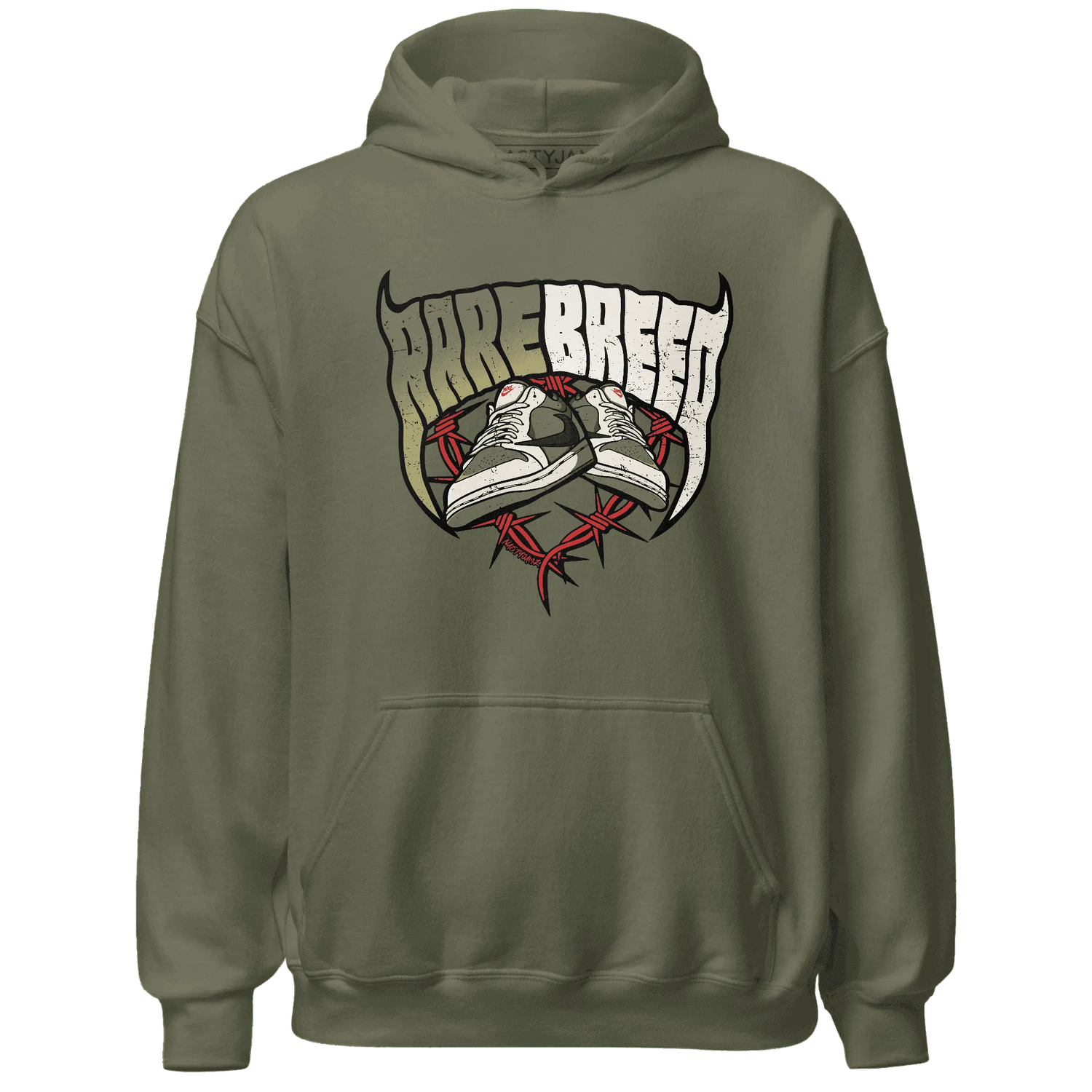 NastyJamz-Medium-Olive-1s-Hoodie-Match-Rare-Breed-Sneaker