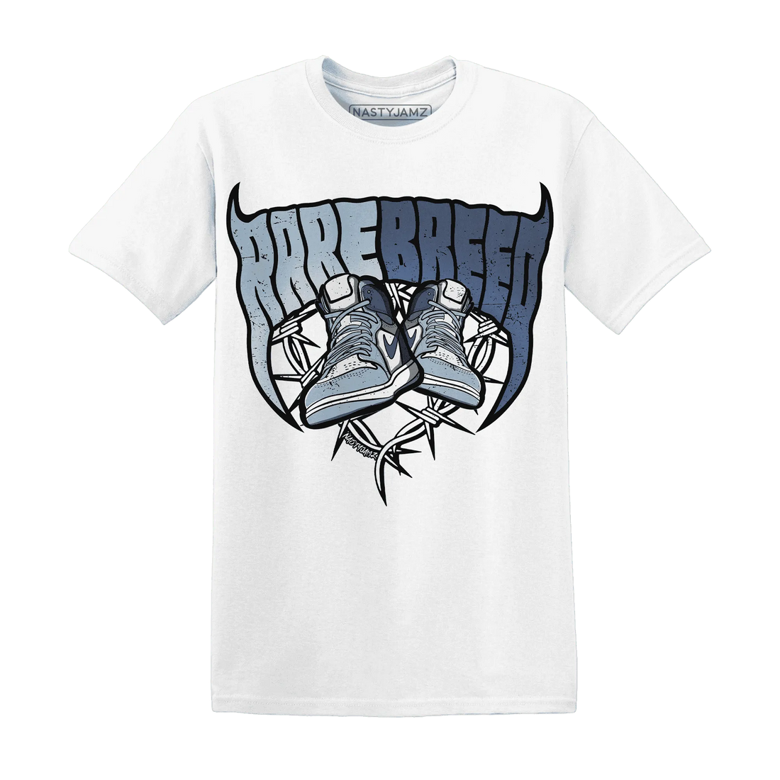 Mid-Diffused-Blue-Grey-1s-T-Shirt-Match-Rare-Breed-Sneaker