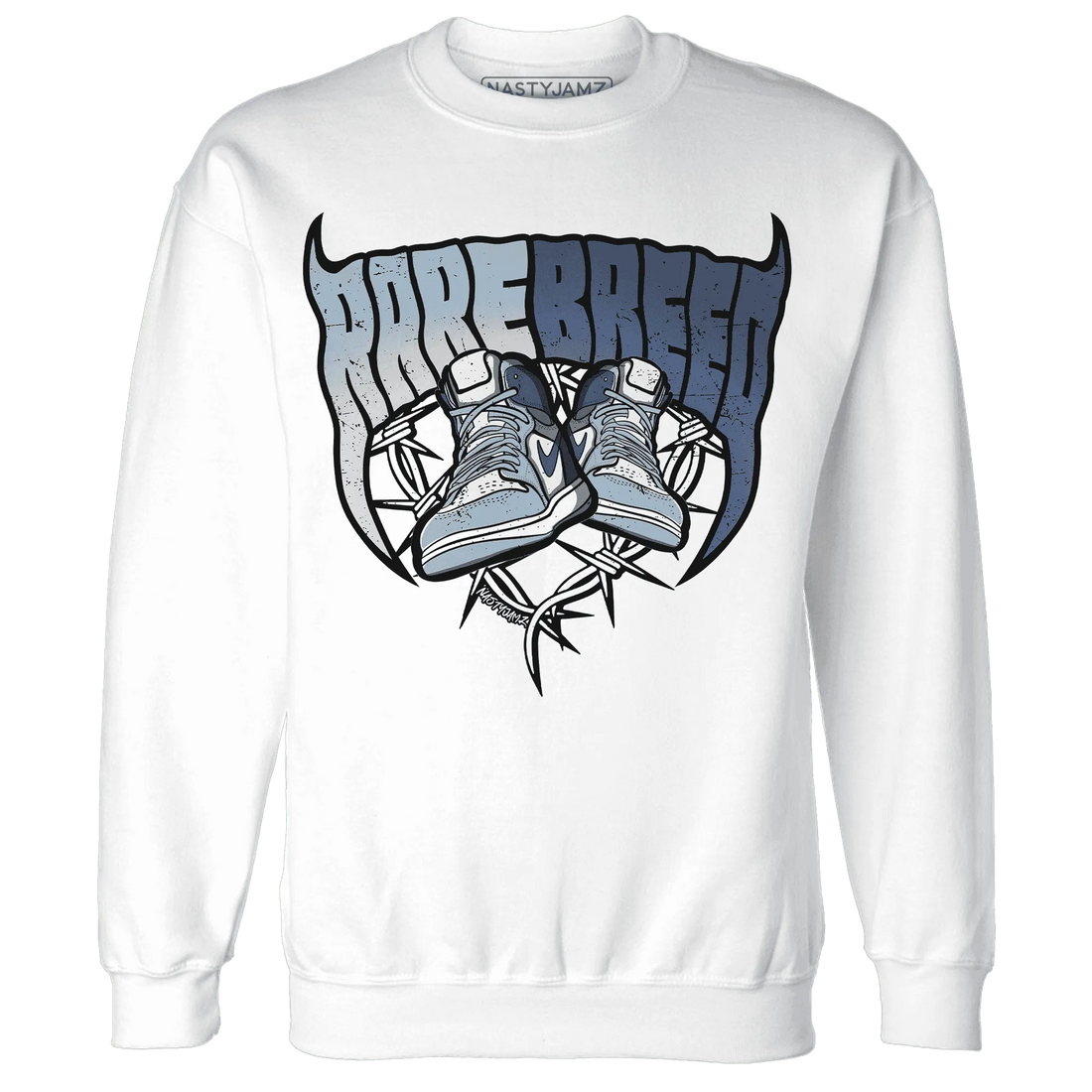 Mid-Diffused-Blue-Grey-1s-Sweatshirt-Match-Rare-Breed-Sneaker