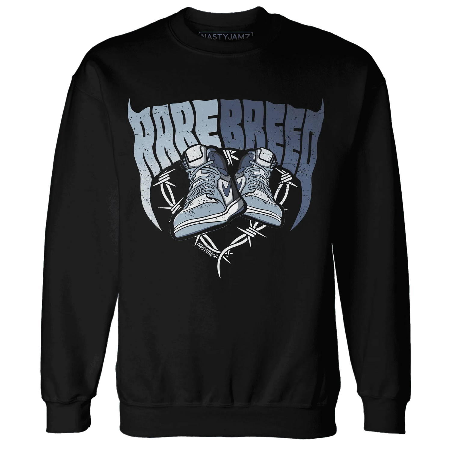 Mid-Diffused-Blue-Grey-1s-Sweatshirt-Match-Rare-Breed-Sneaker