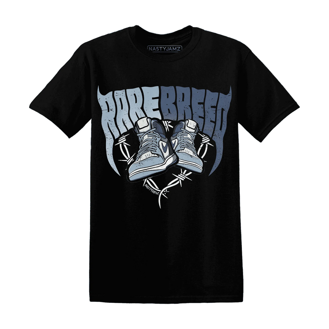 Mid-Diffused-Blue-Grey-1s-T-Shirt-Match-Rare-Breed-Sneaker