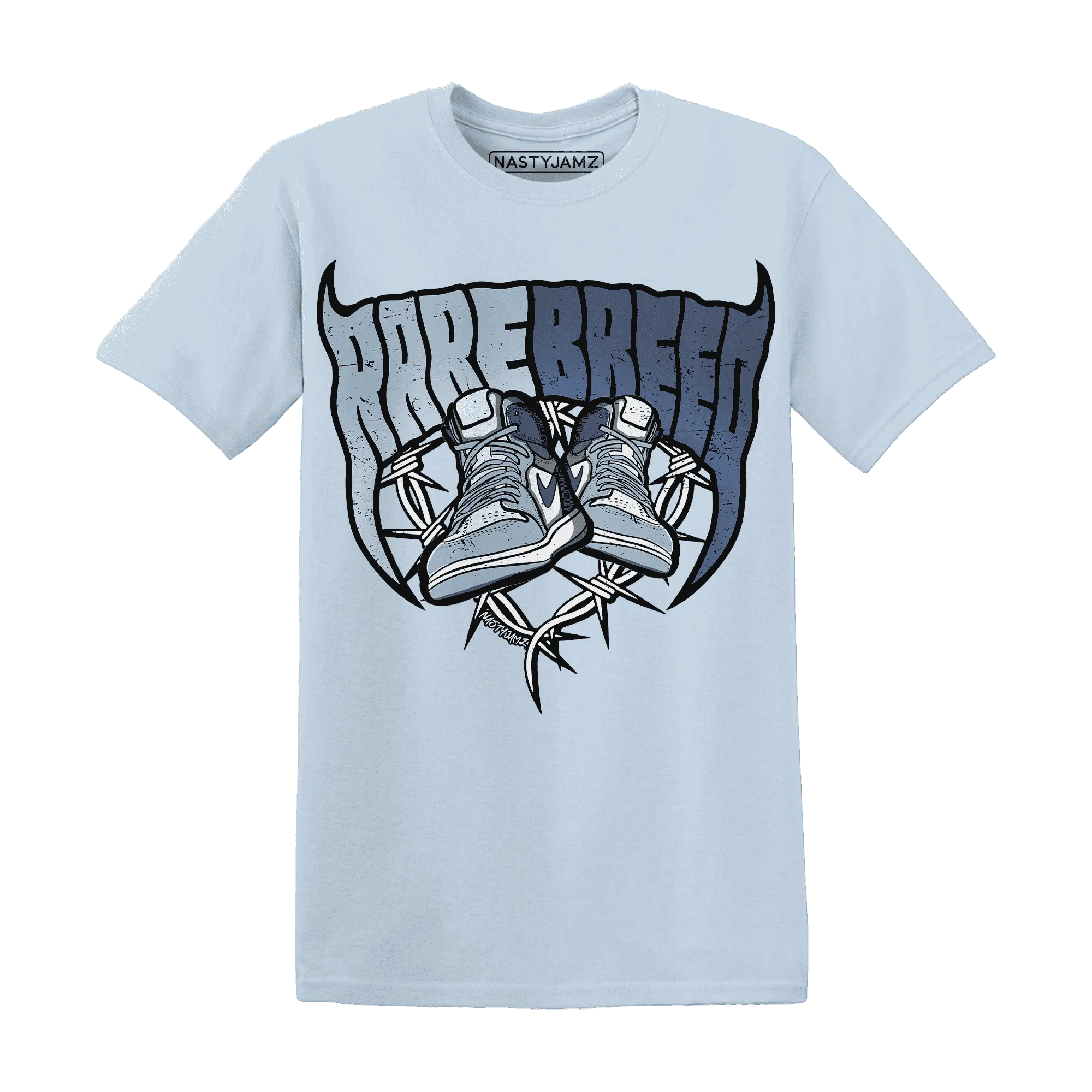 Mid-Diffused-Blue-Grey-1s-T-Shirt-Match-Rare-Breed-Sneaker