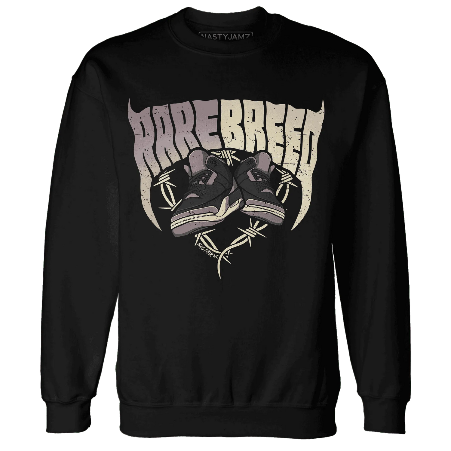 NastyJamz-Black-Violet-Ore-3s-Sweatshirt-Match-Rare-Breed-Sneaker
