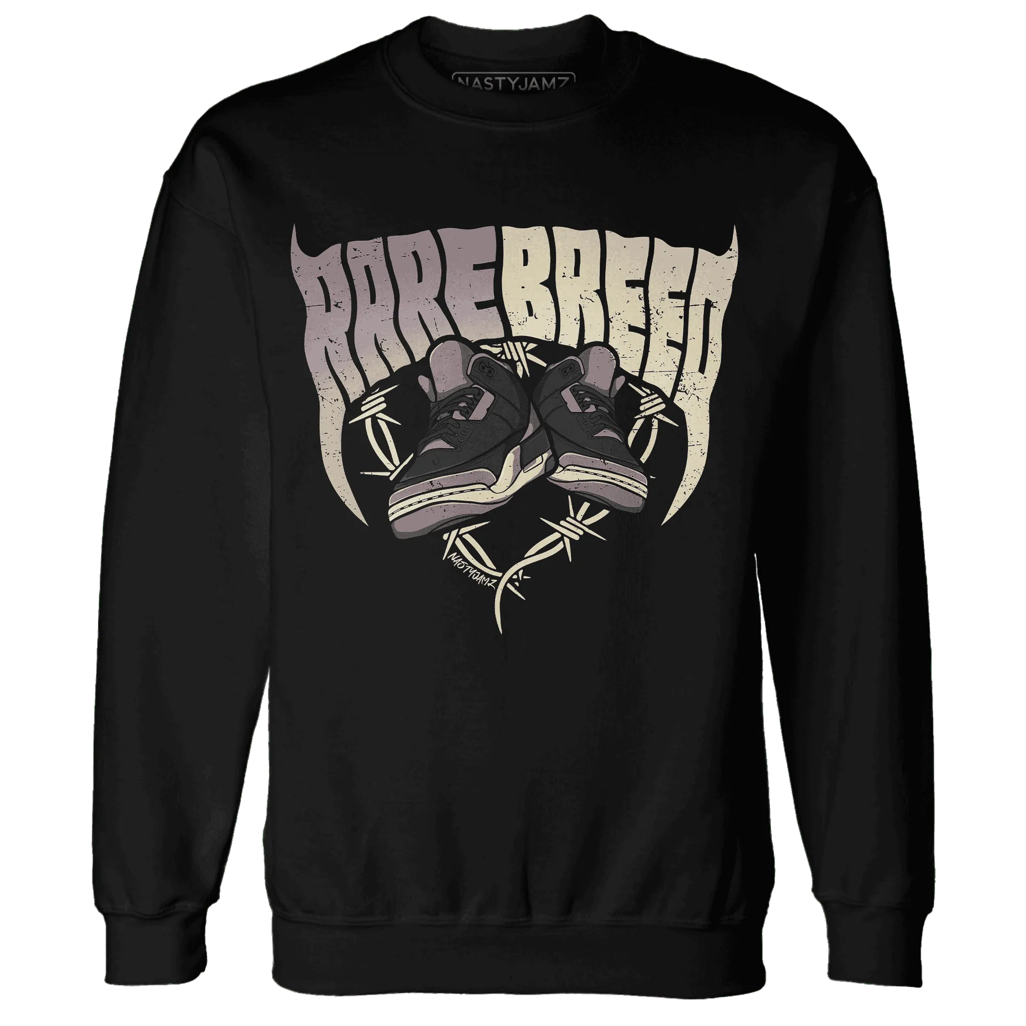 NastyJamz-Black-Violet-Ore-3s-Sweatshirt-Match-Rare-Breed-Sneaker