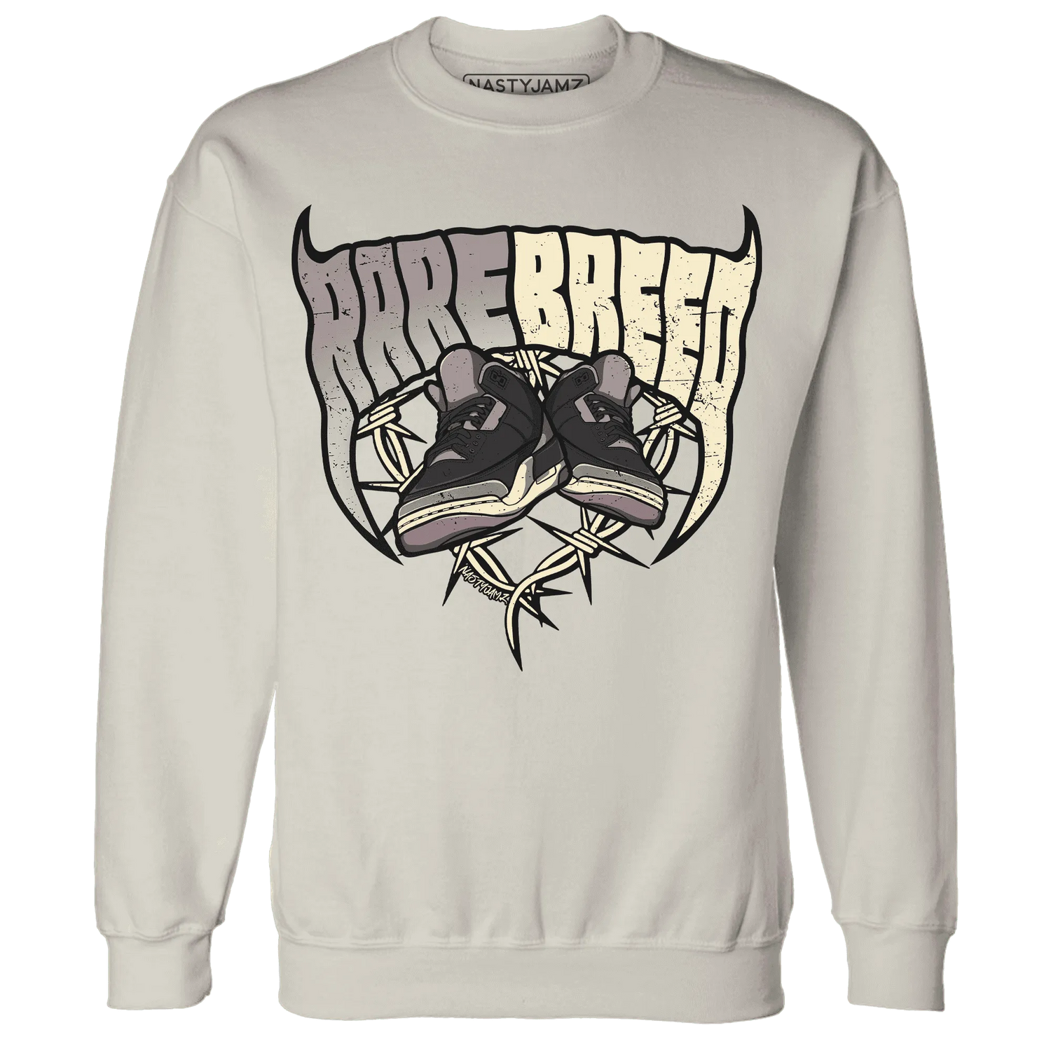 NastyJamz-Black-Violet-Ore-3s-Sweatshirt-Match-Rare-Breed-Sneaker