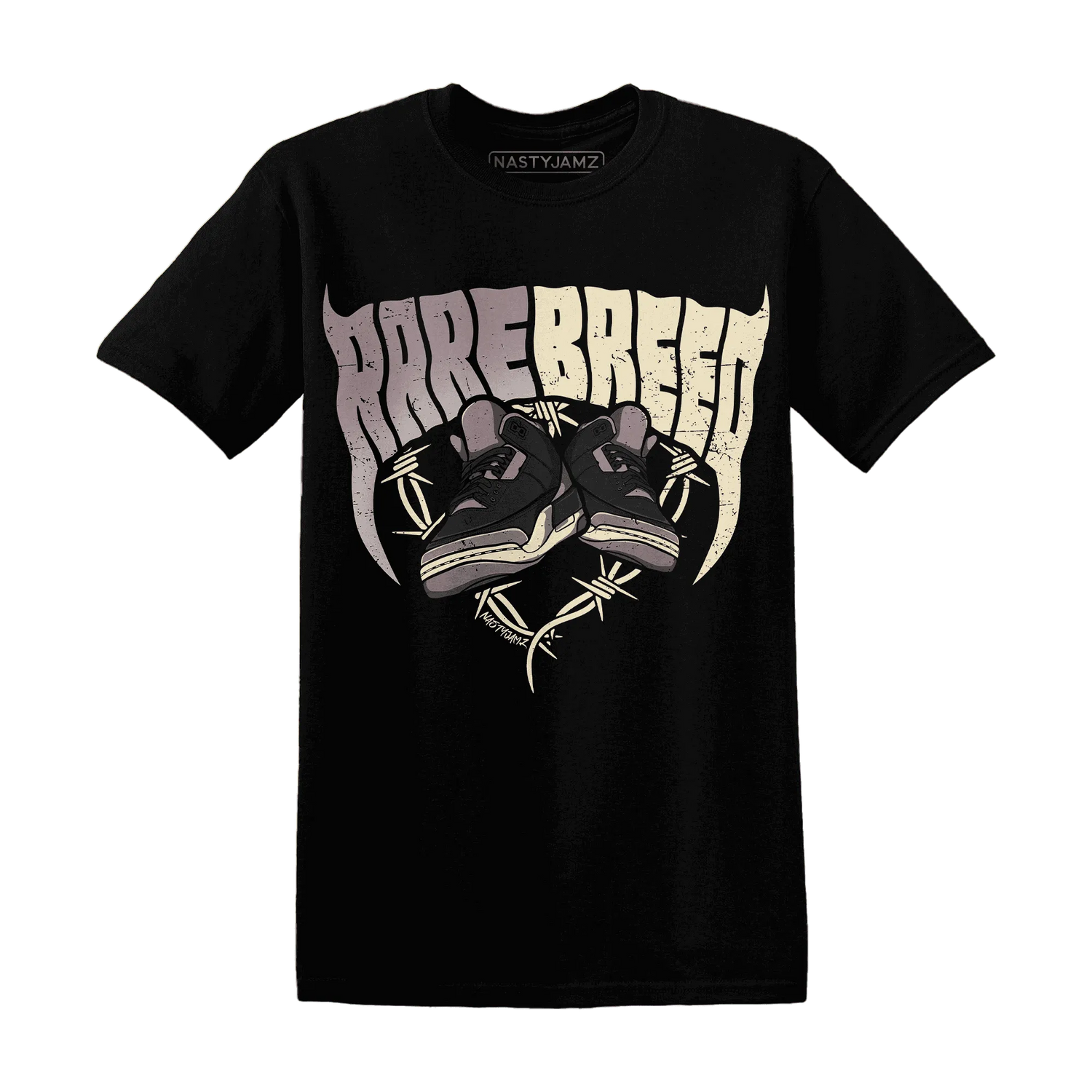 NastyJamz-Black-Violet-Ore-3s-T-Shirt-Match-Rare-Breed-Sneaker