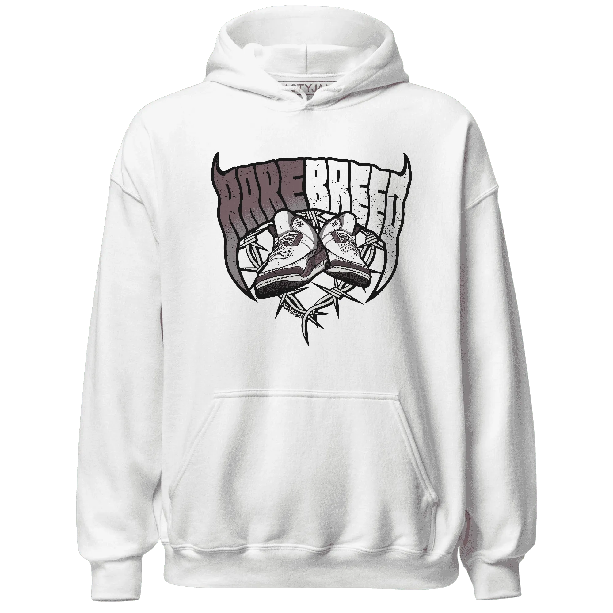 NastyJamz-Burgundy-Crush-3s-Hoodie-Match-Rare-Breed-Sneaker