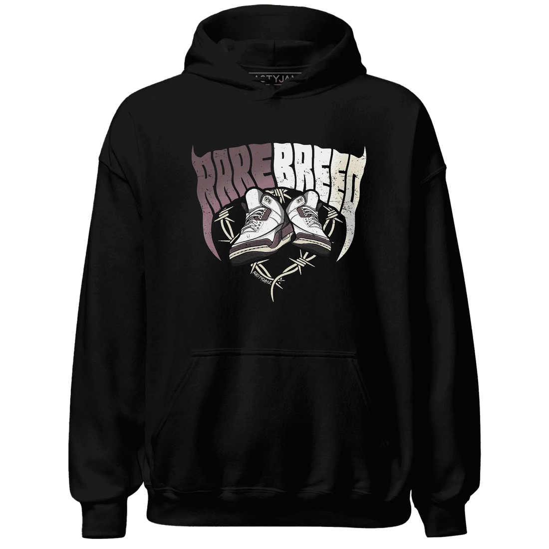 NastyJamz-Burgundy-Crush-3s-Hoodie-Match-Rare-Breed-Sneaker