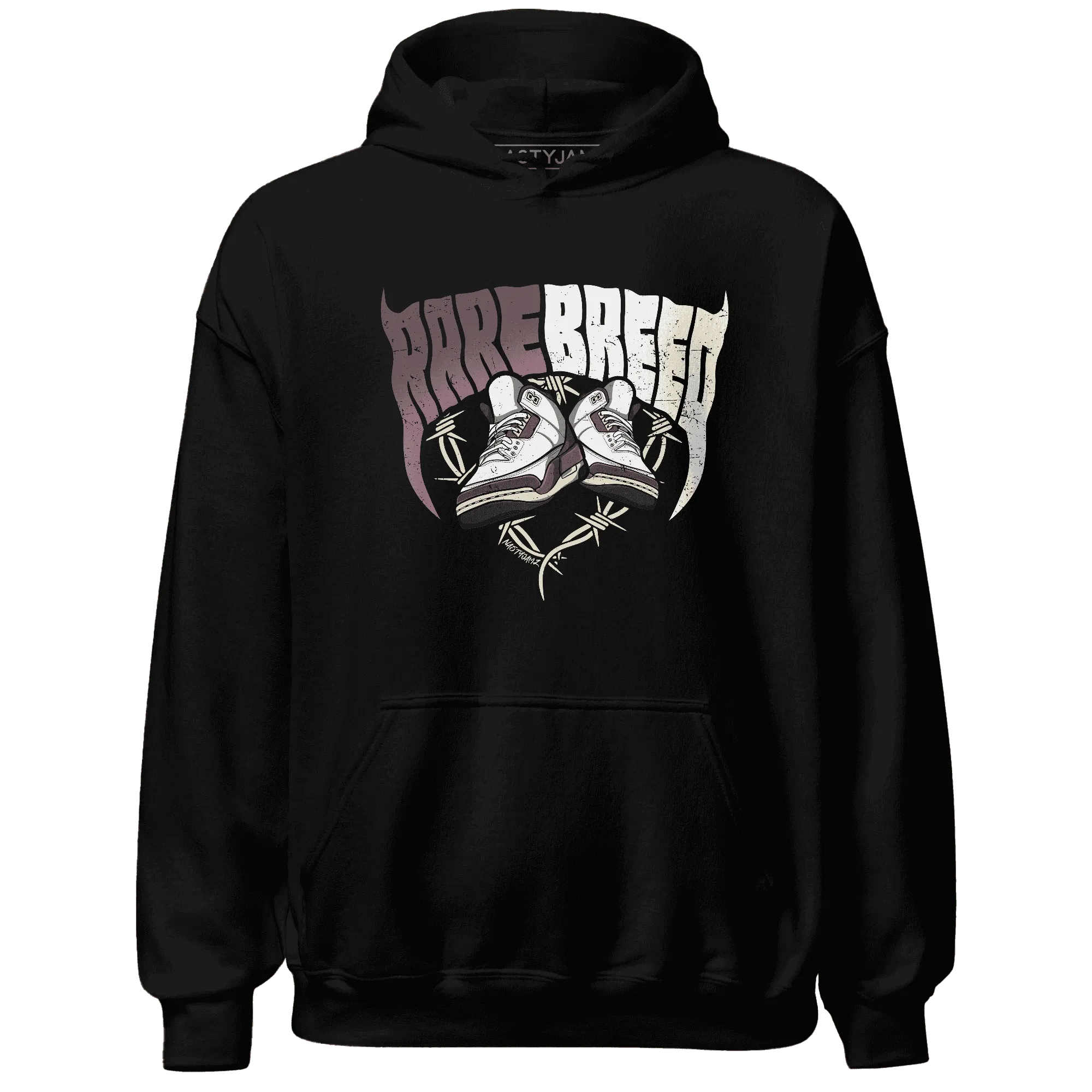 NastyJamz-Burgundy-Crush-3s-Hoodie-Match-Rare-Breed-Sneaker