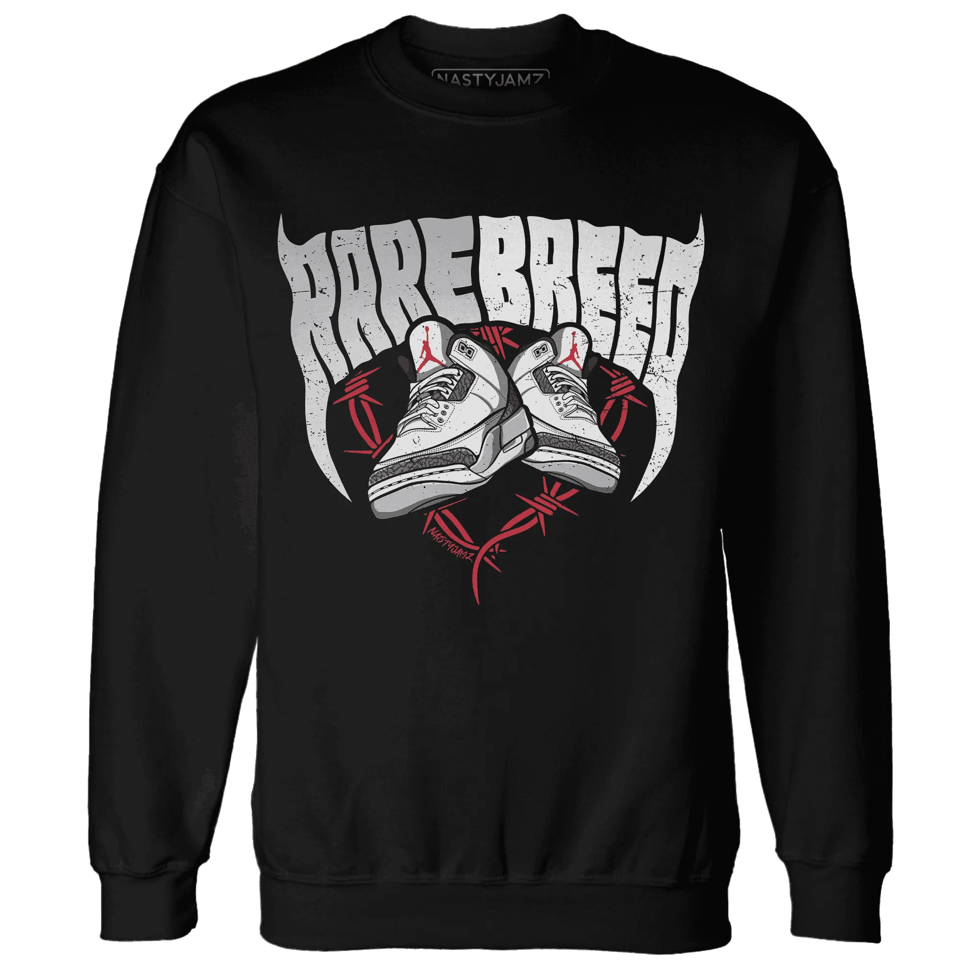 Cement-Grey-3s-Sweatshirt-Match-Rare-Breed-Sneaker