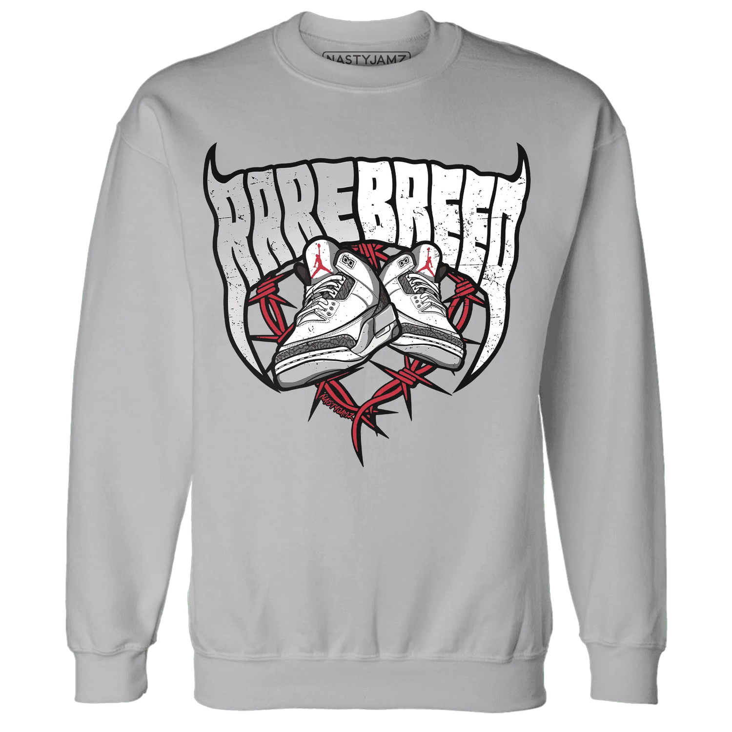 Cement-Grey-3s-Sweatshirt-Match-Rare-Breed-Sneaker