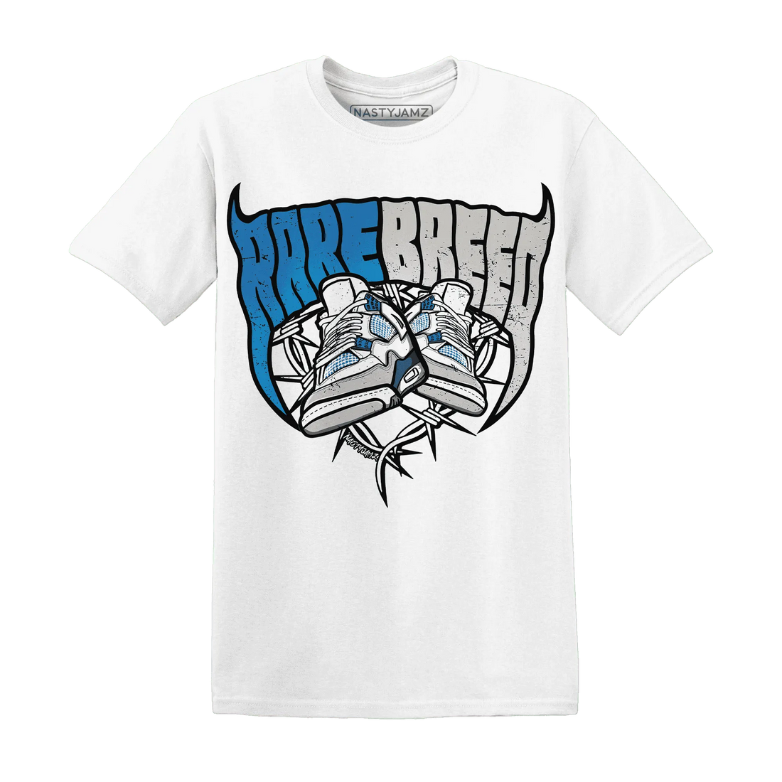 Industrial-Blue-4s-T-Shirt-Match-Rare-Breed-Sneaker