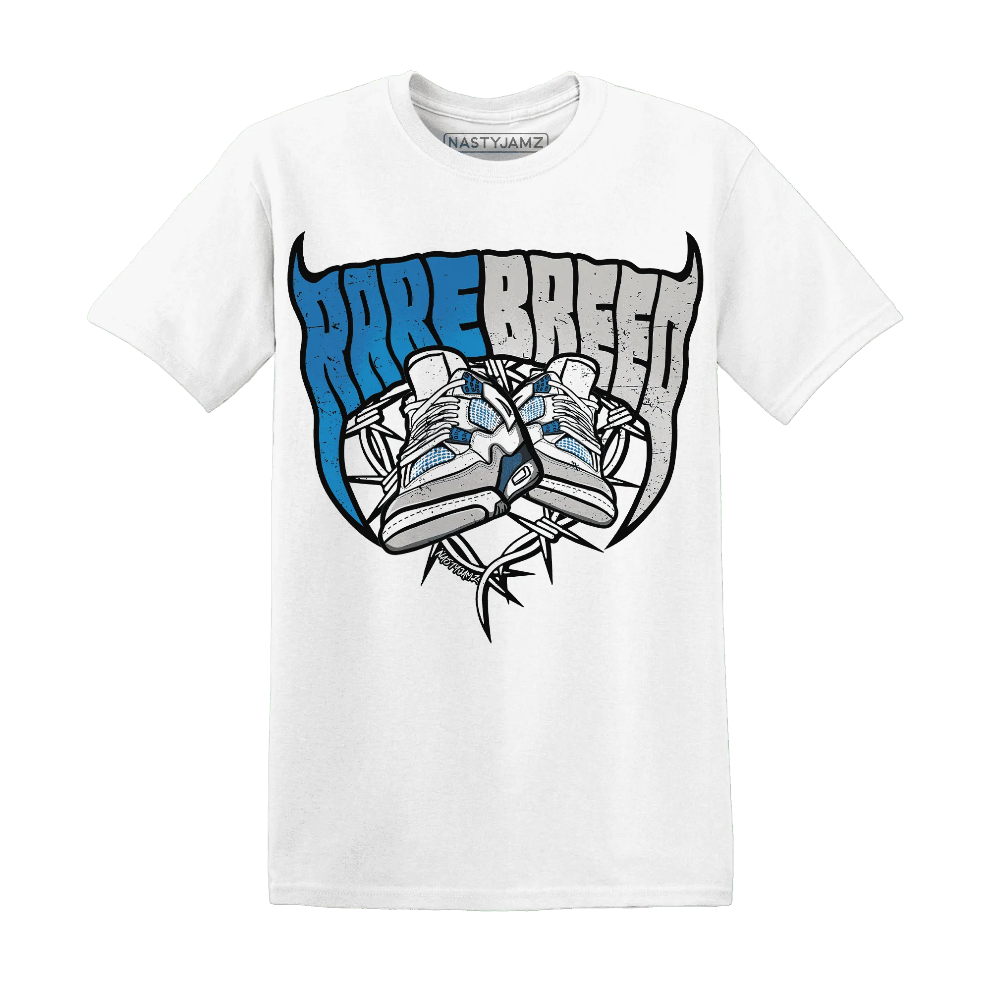 Industrial-Blue-4s-T-Shirt-Match-Rare-Breed-Sneaker