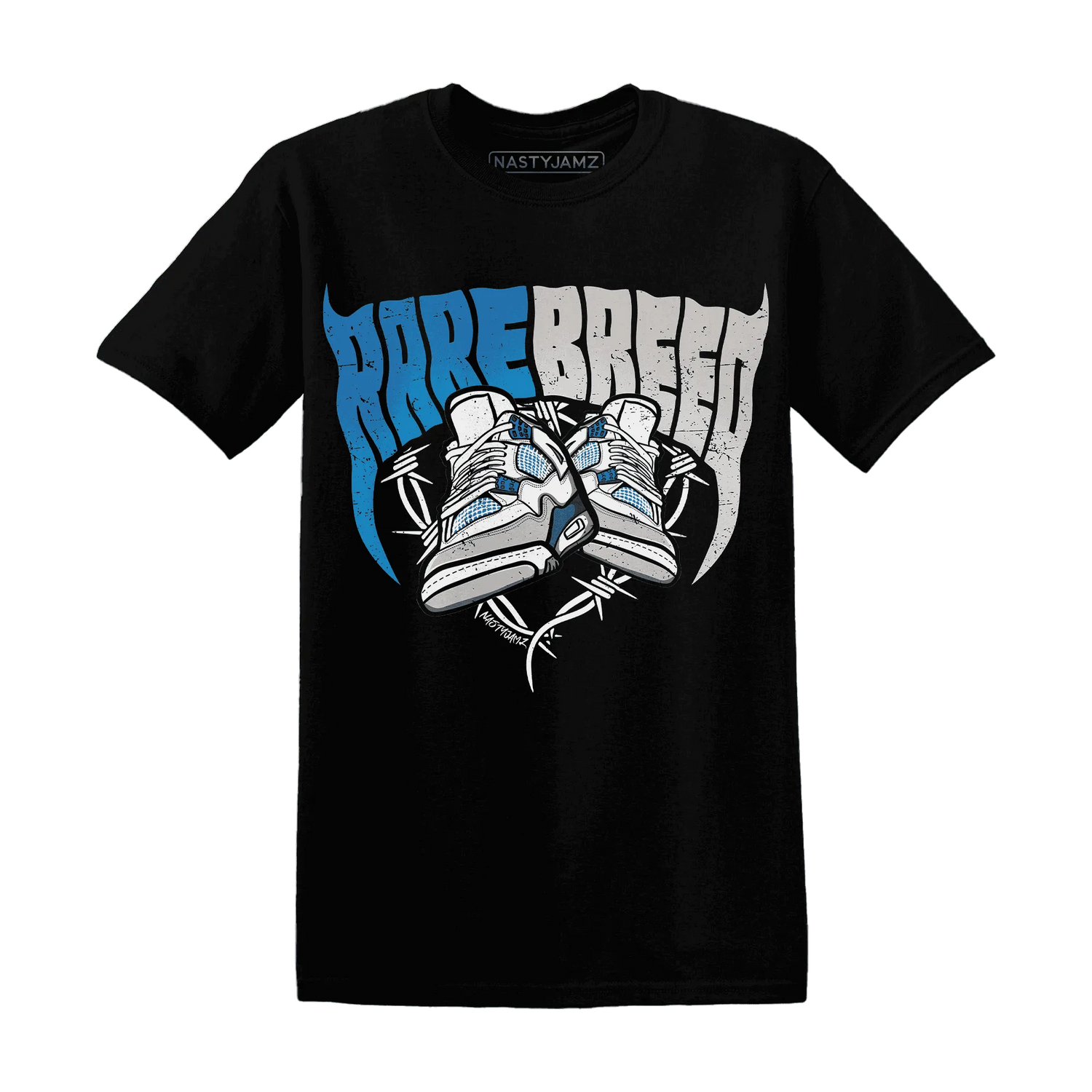 Industrial-Blue-4s-T-Shirt-Match-Rare-Breed-Sneaker