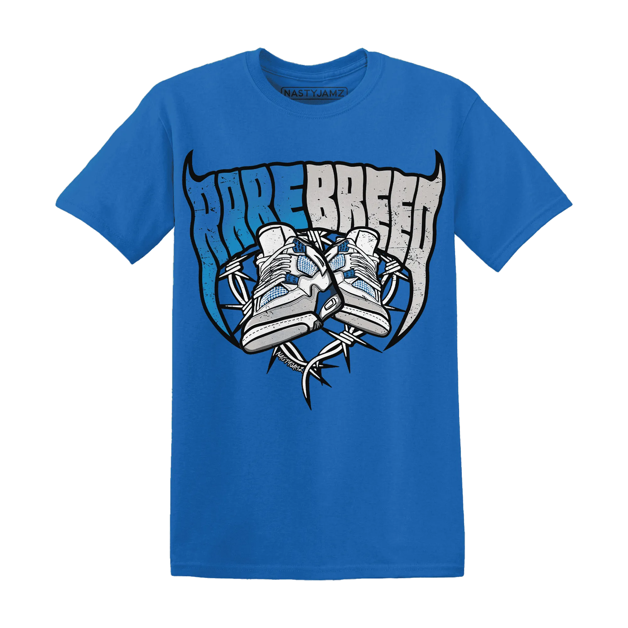 Industrial-Blue-4s-T-Shirt-Match-Rare-Breed-Sneaker