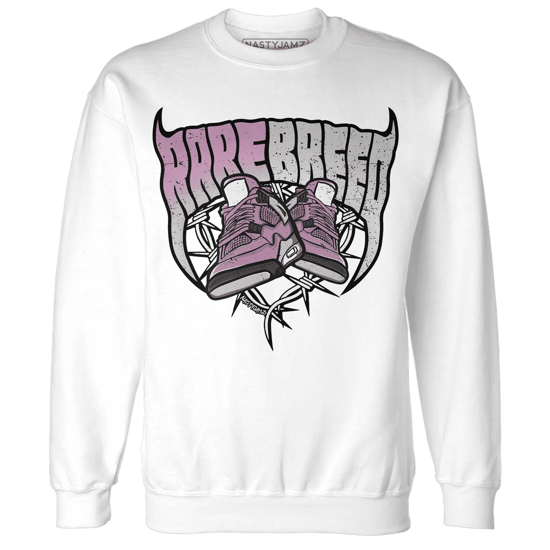 Orchid-Neutral-Grey-Black-White-4s-NastyJamz-Sweatshirt-Match-Rare-Breed-Sneaker